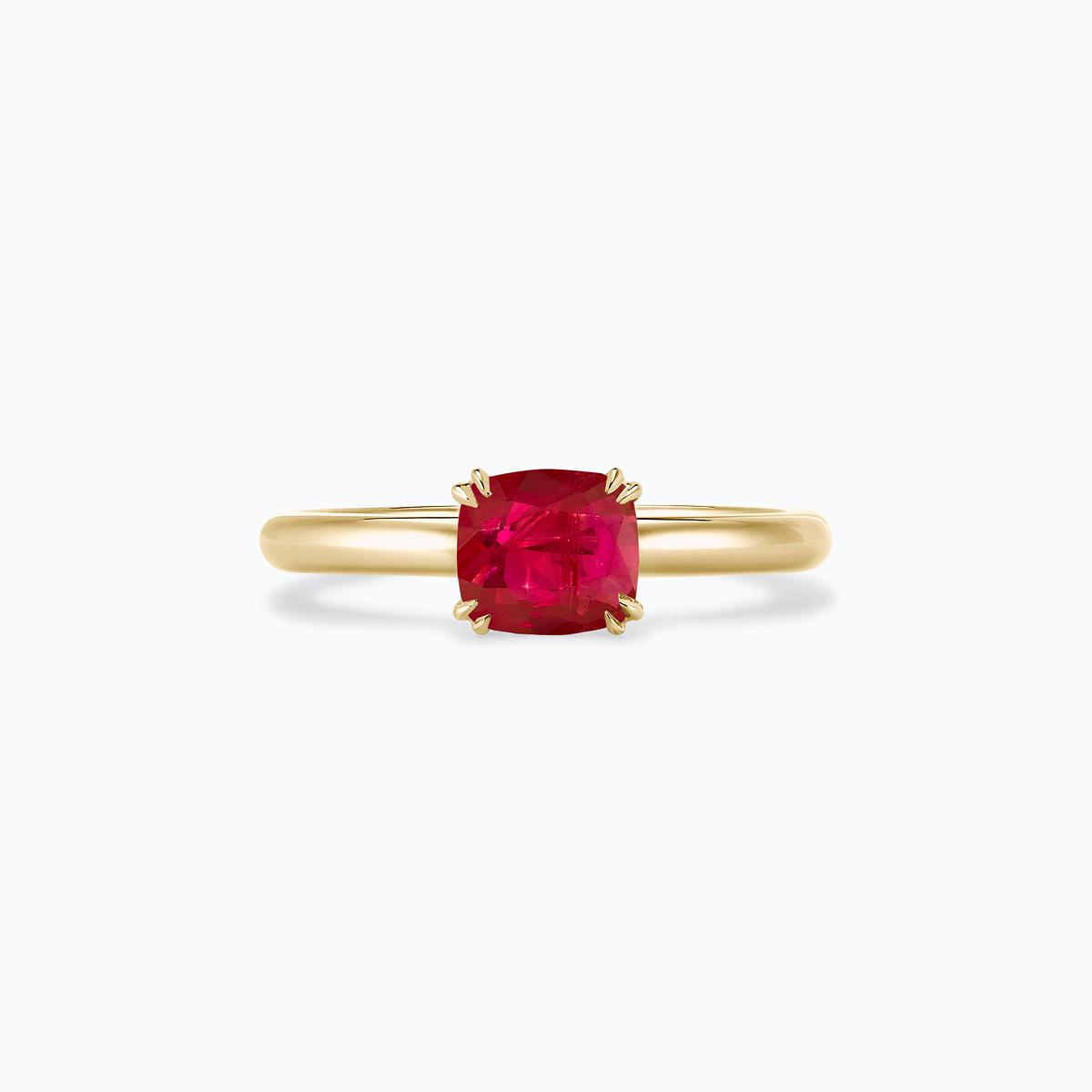 Solitaire Rose Rubis 6 x 6 mm