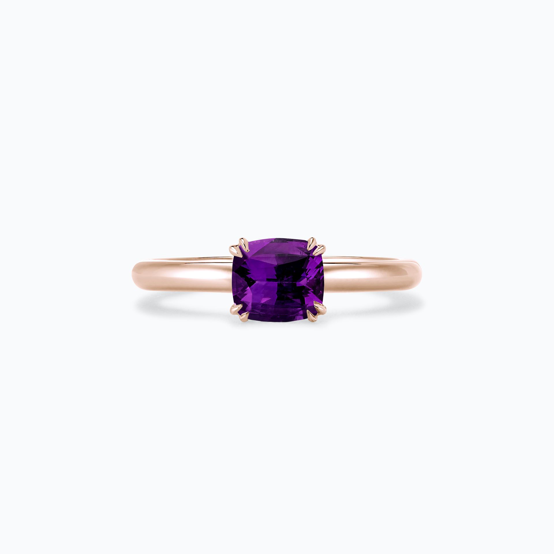 Solitaire Rose Saphir Violet 6 x 6 mm