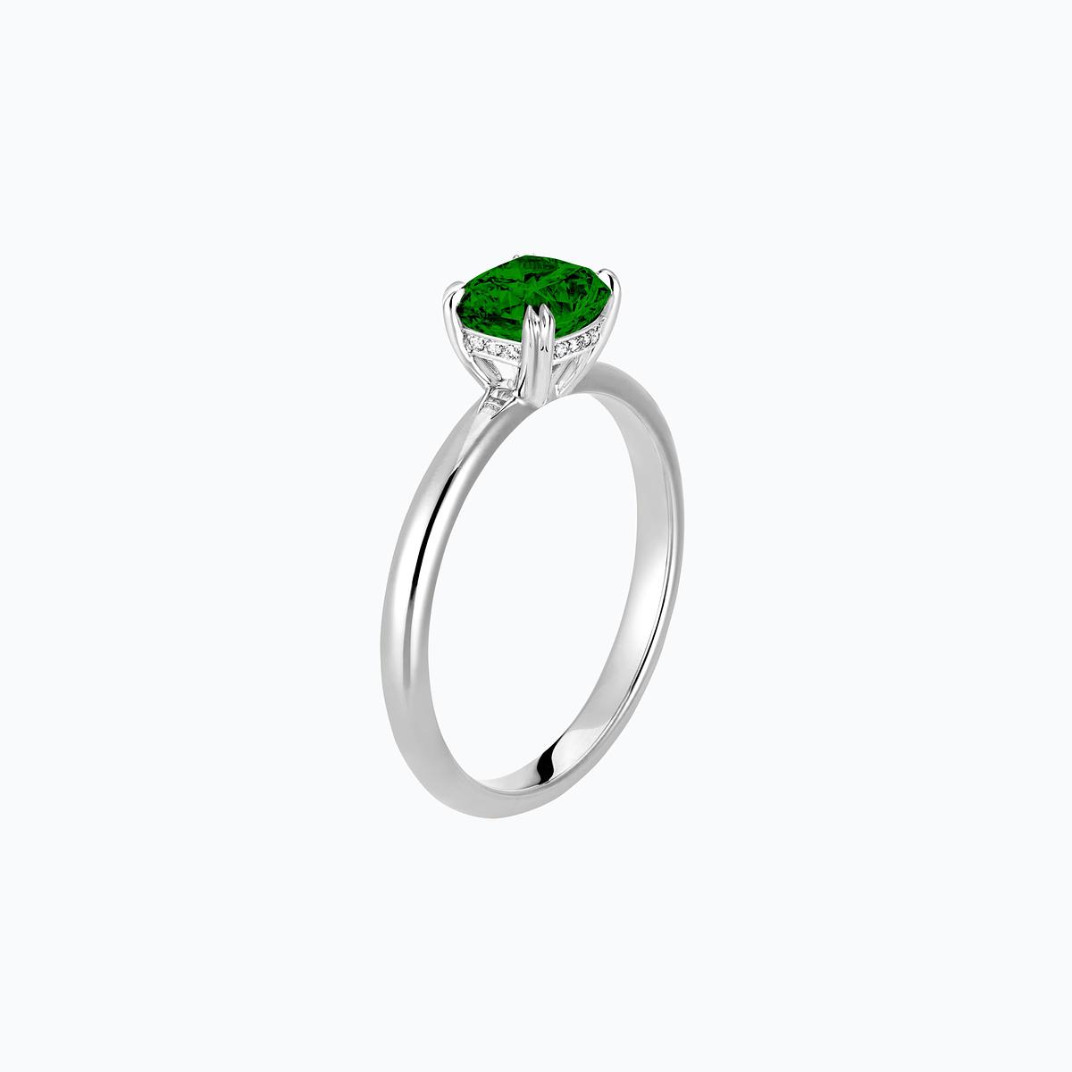 Solitaire Rose Tsavorite 6 x 6 mm