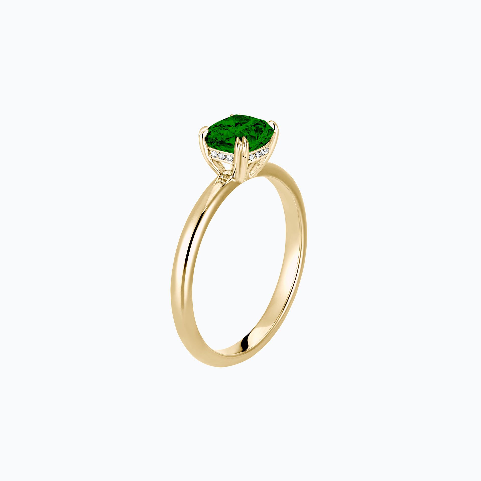 Solitaire Rose Tsavorite 6 x 6 mm