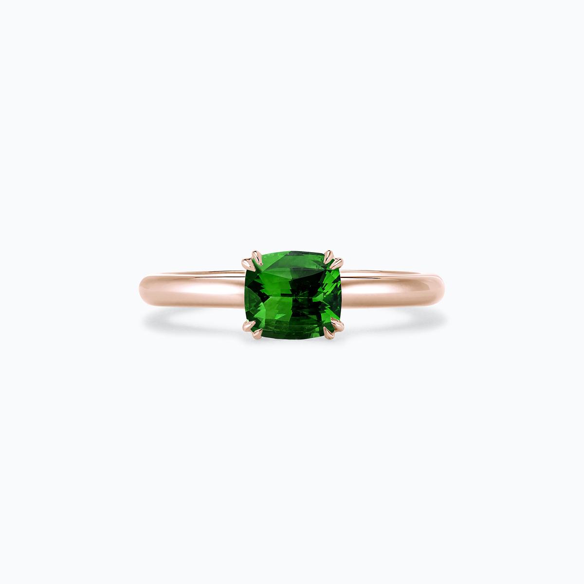 Solitaire Rose Tsavorite 6 x 6 mm