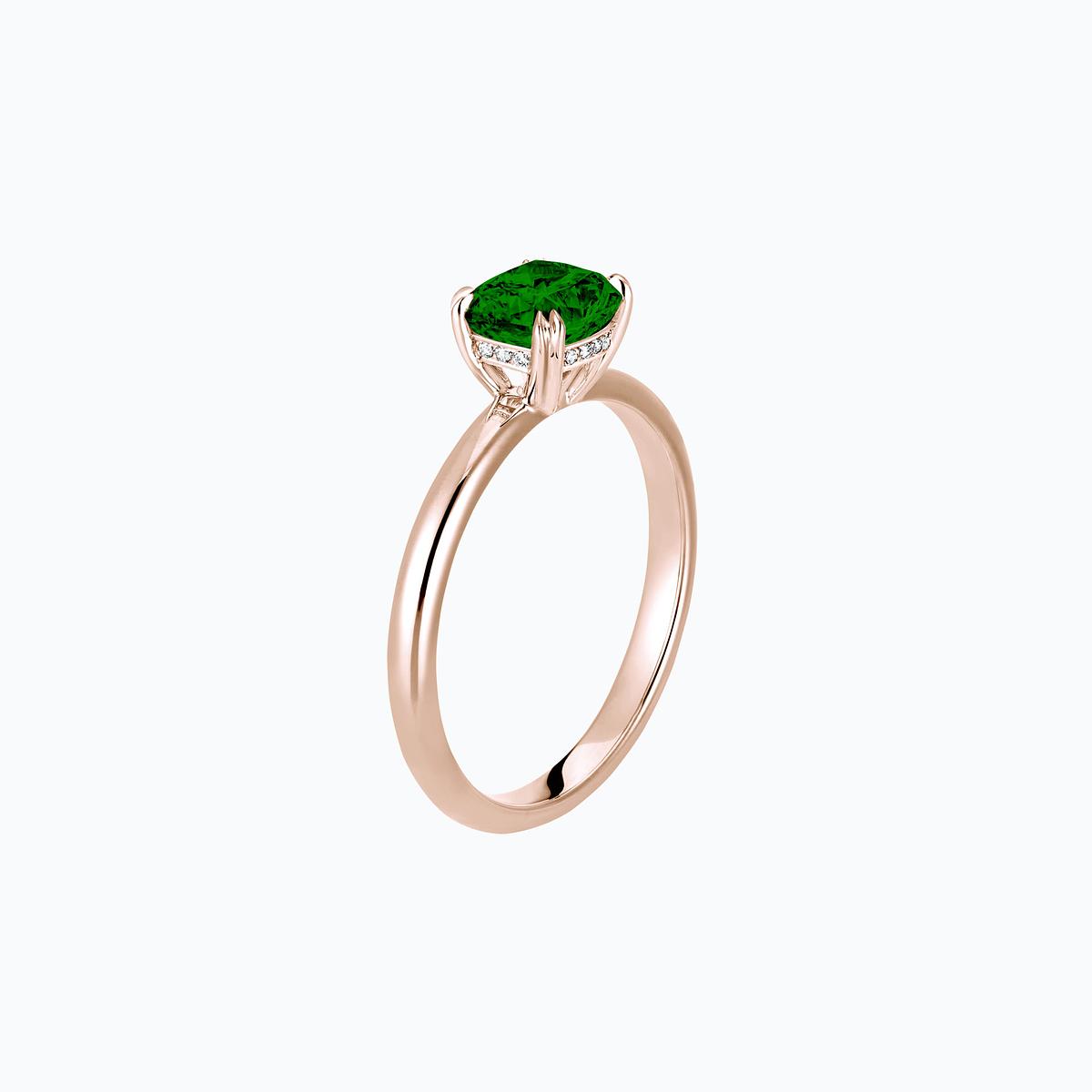 Solitaire Rose Tsavorite 6 x 6 mm