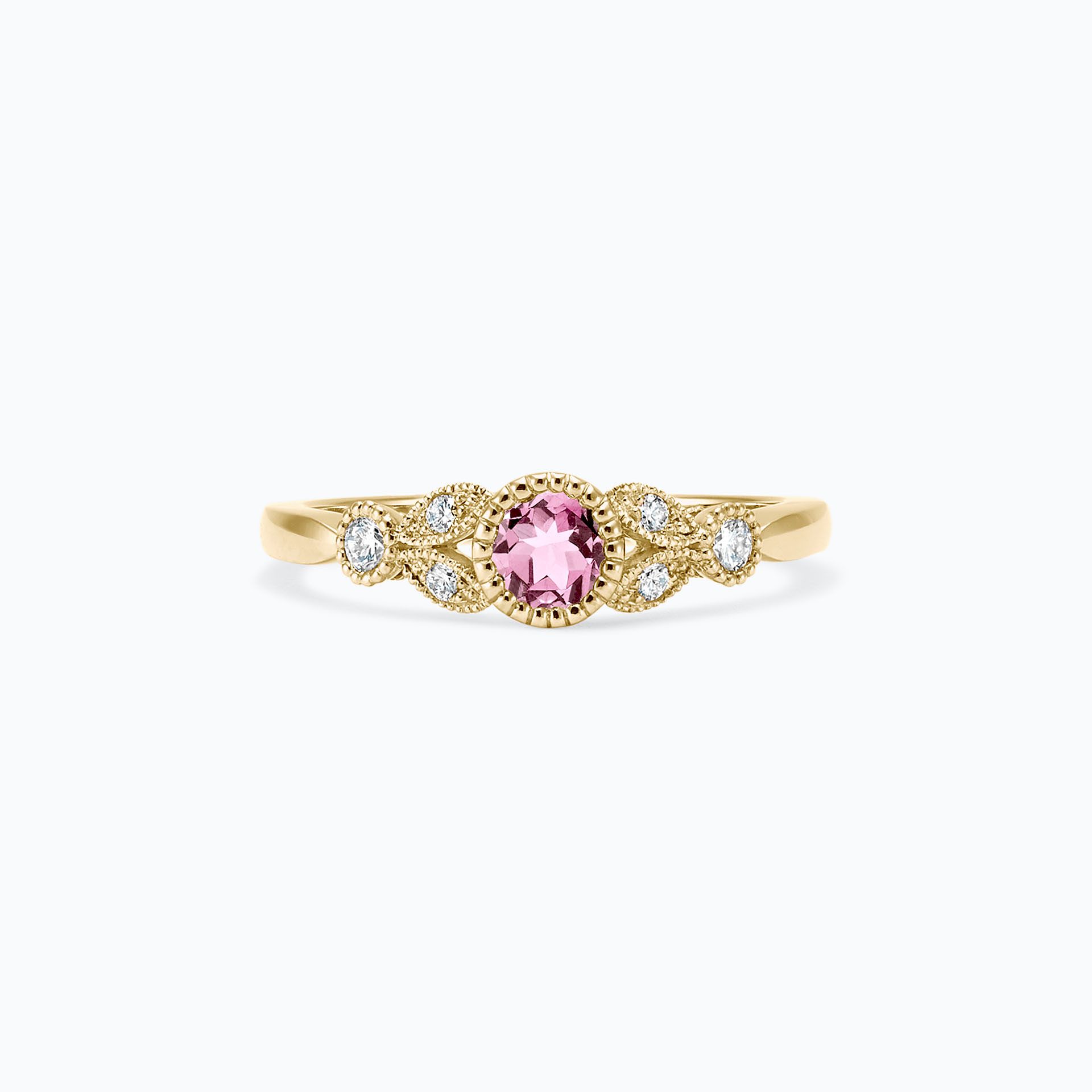 Solitaire Salomé Millegrain Saphir Rose Poudré