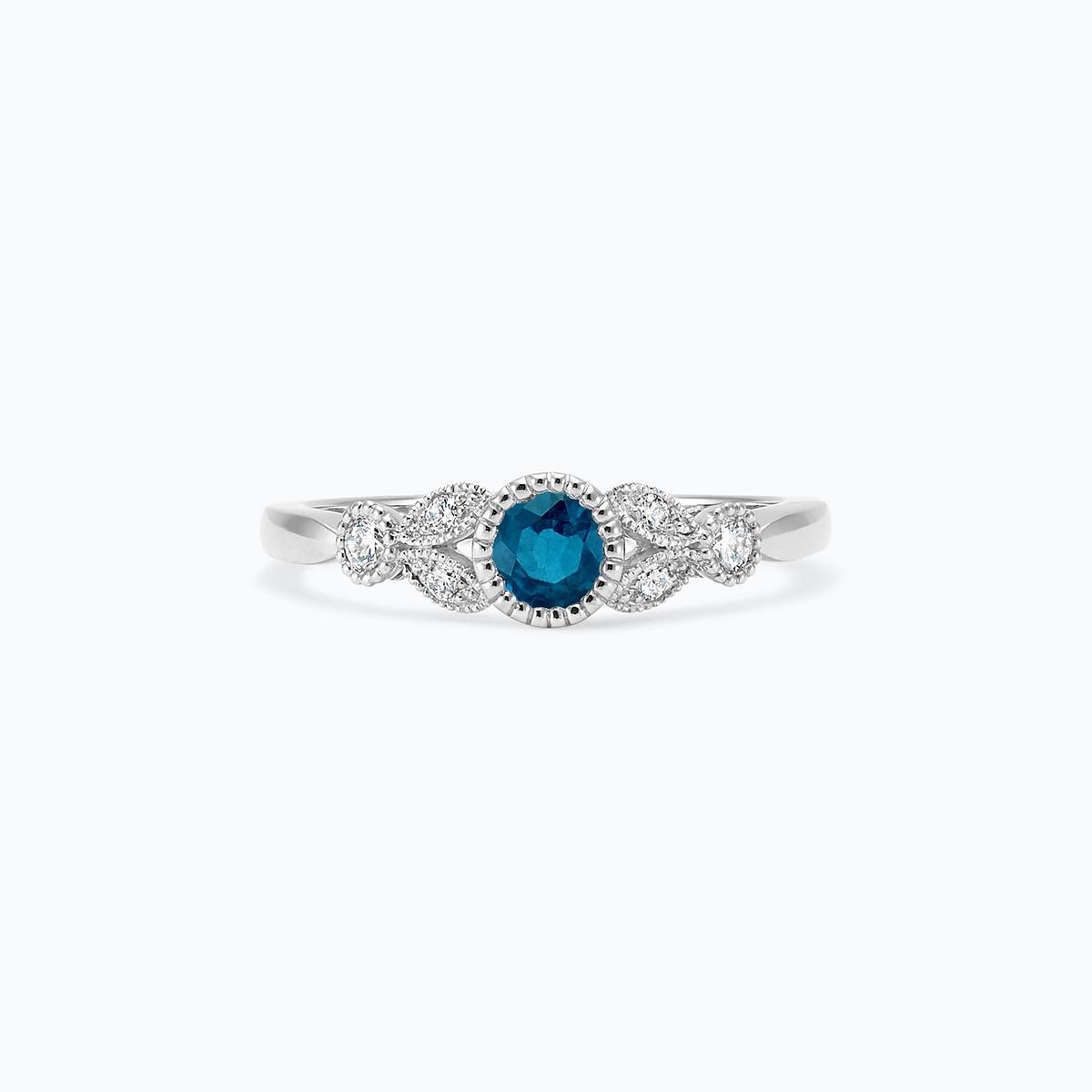 Solitaire Salomé Millegrain Topaze Blue London
