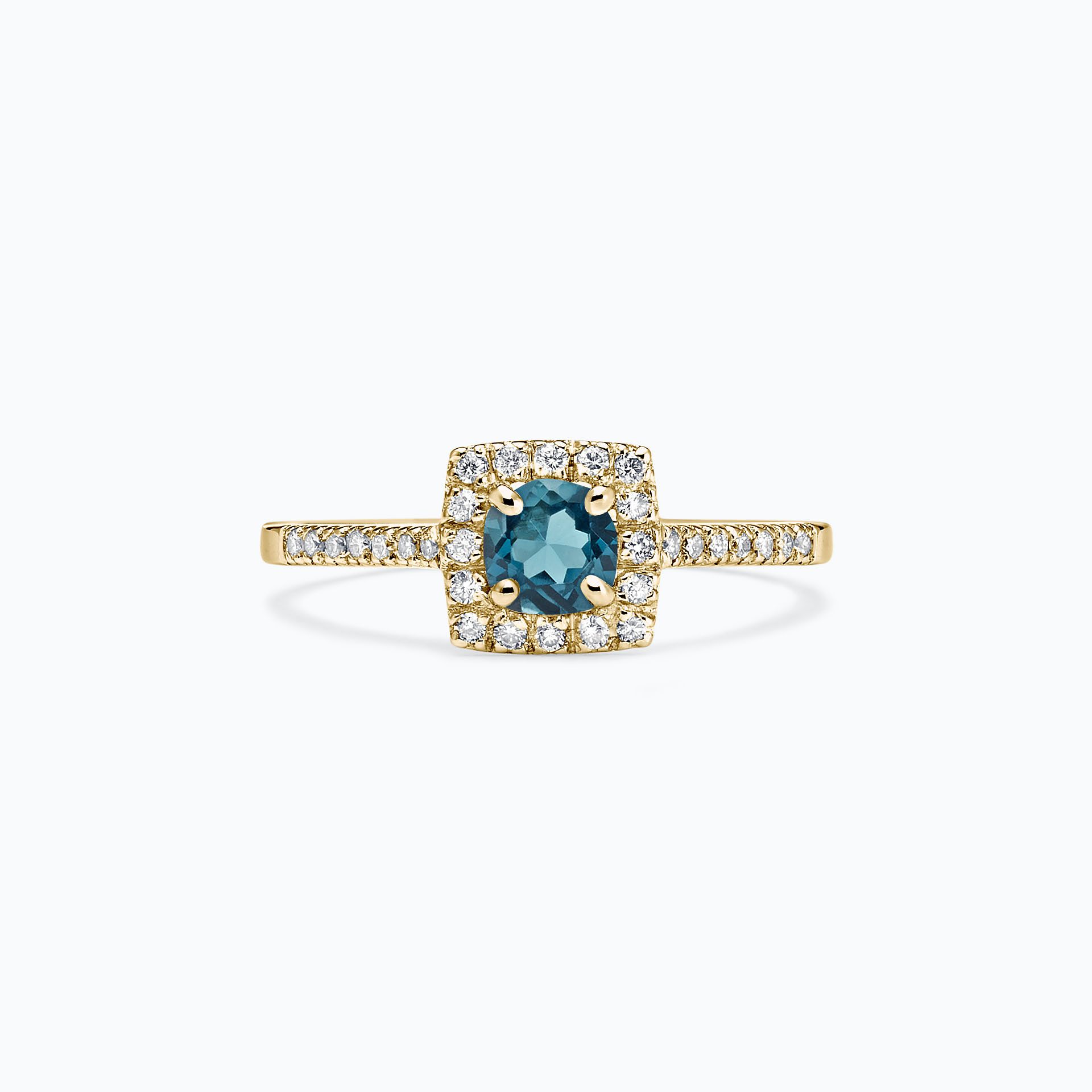 Solitaire Pavé Skye Topaze Blue London