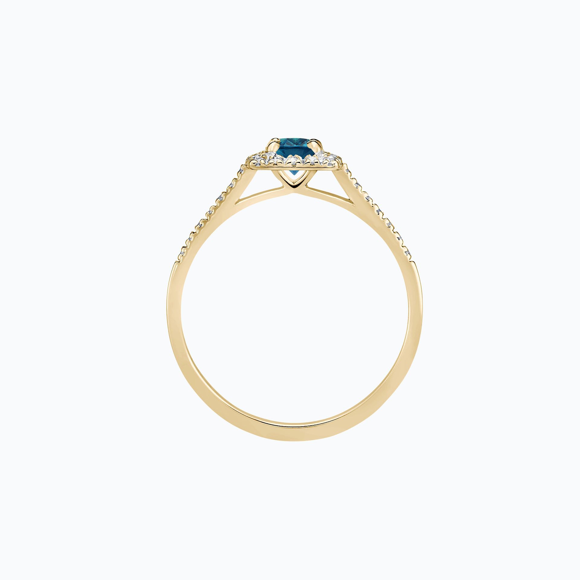 Solitaire Pavé Skye Topaze Blue London