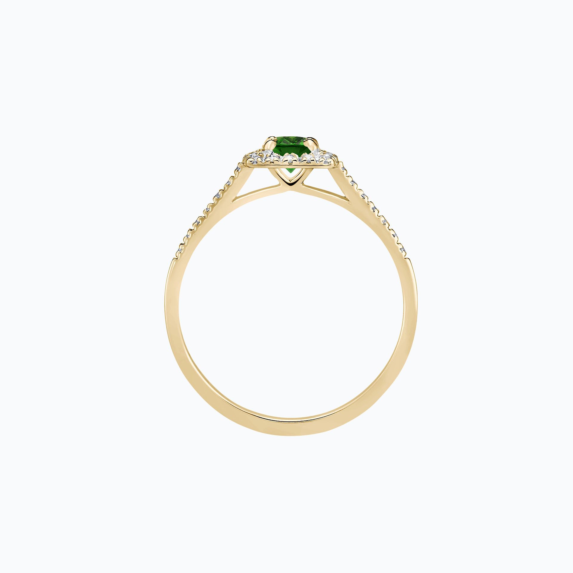 Solitaire Pavé Skye Tsavorite
