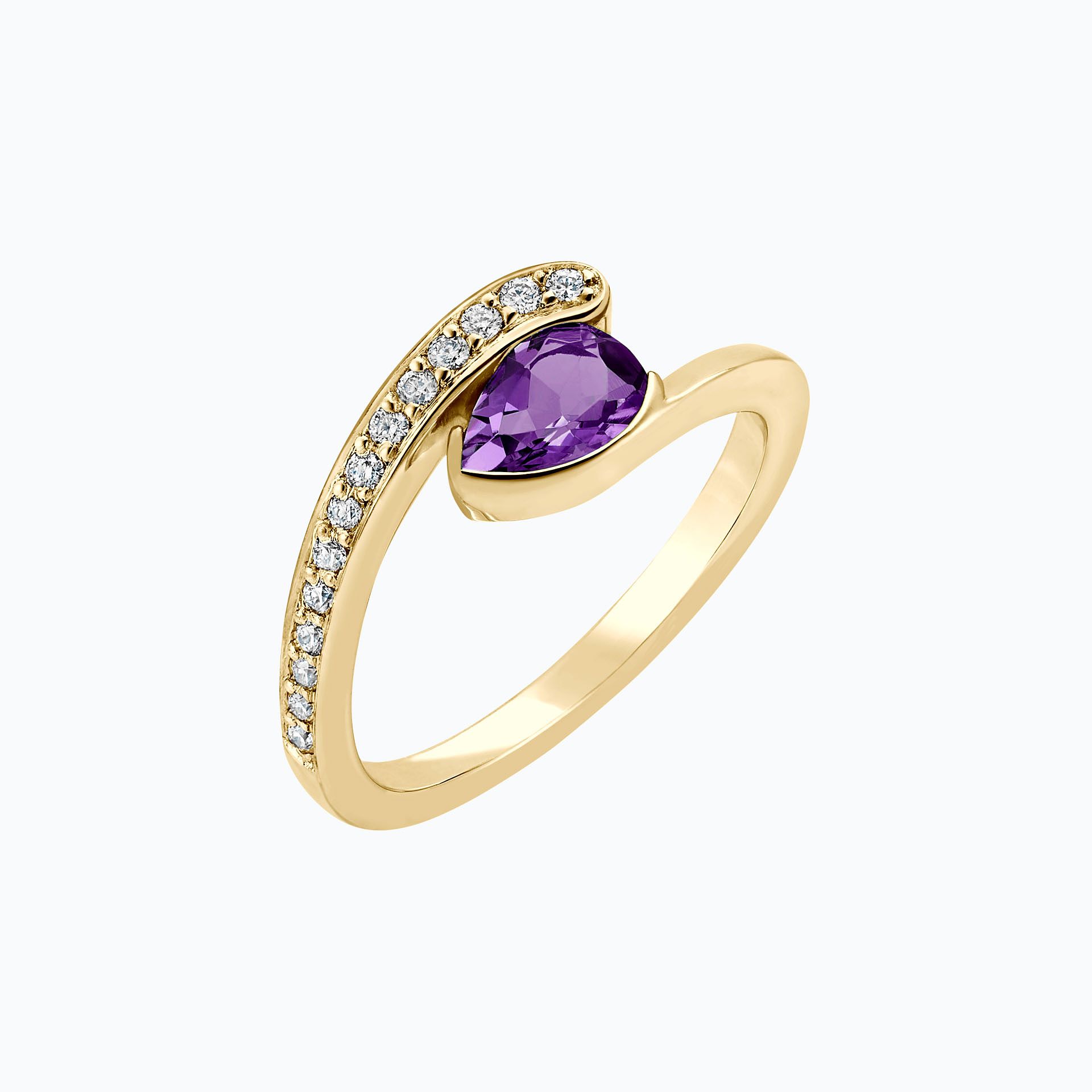Solitaire Pavé Starlight Améthyste