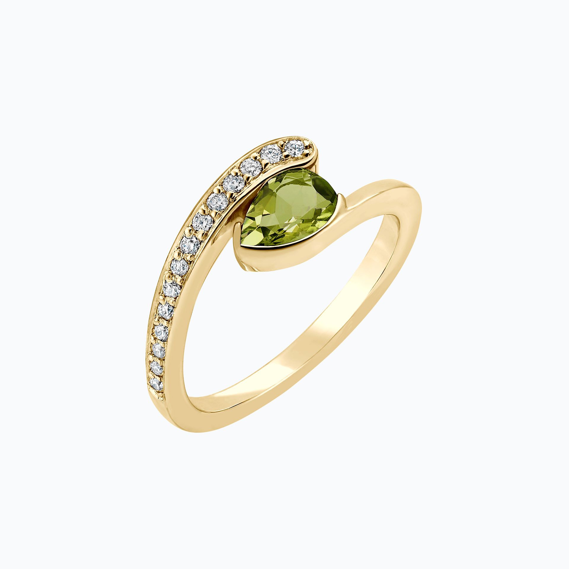 Solitaire Pavé Starlight Péridot