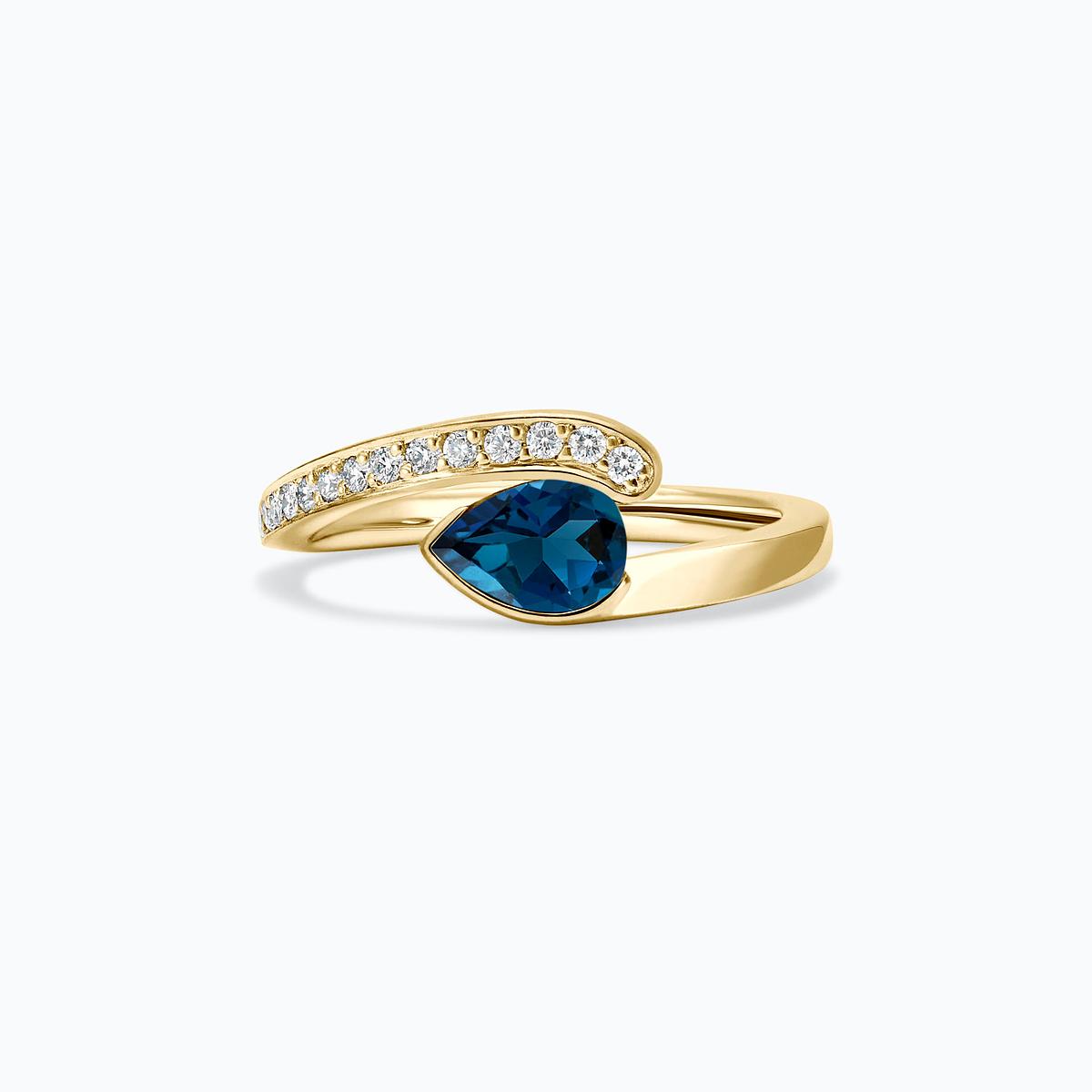 Solitaire Pavé Starlight Topaze Blue London