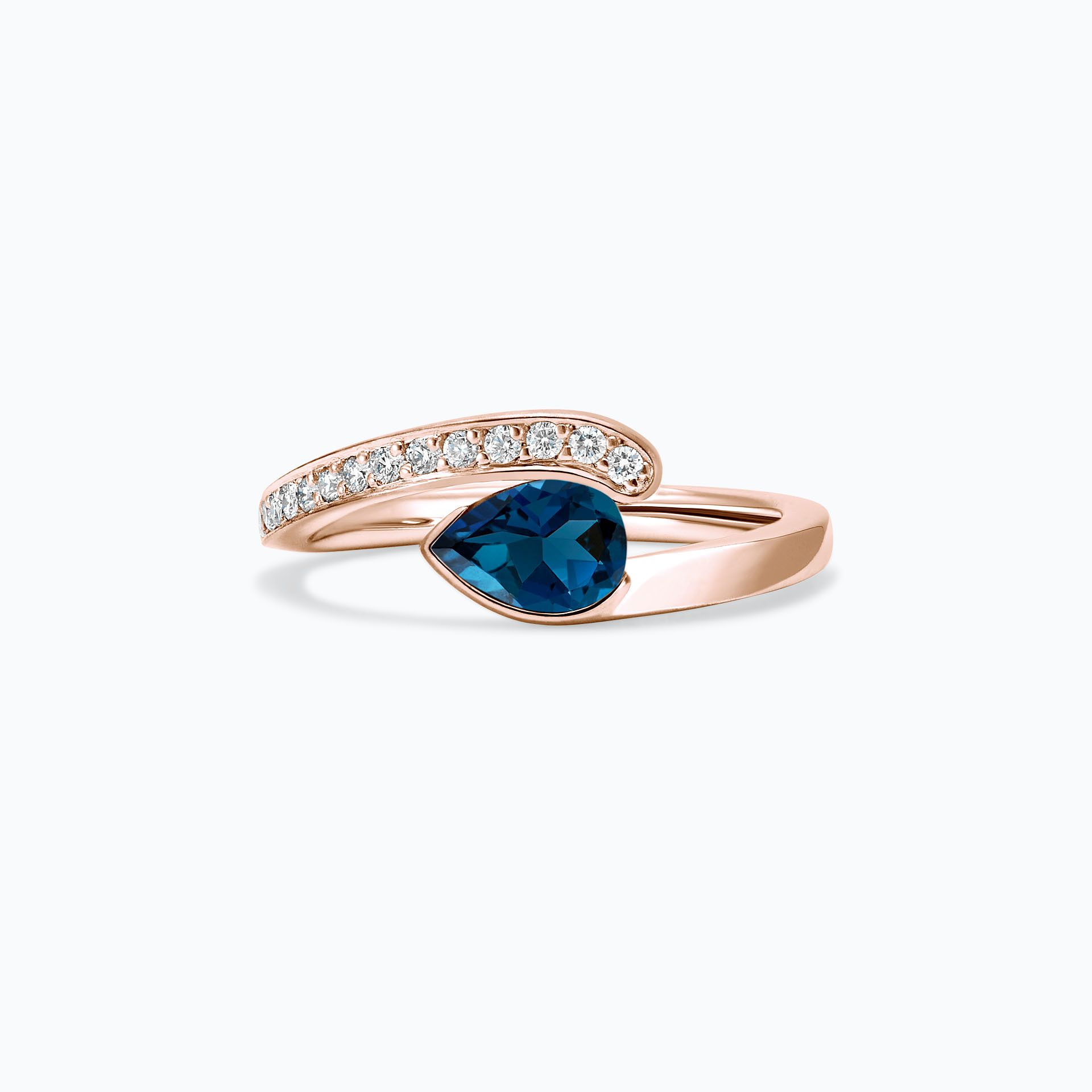 Solitaire Pavé Starlight Topaze Blue London