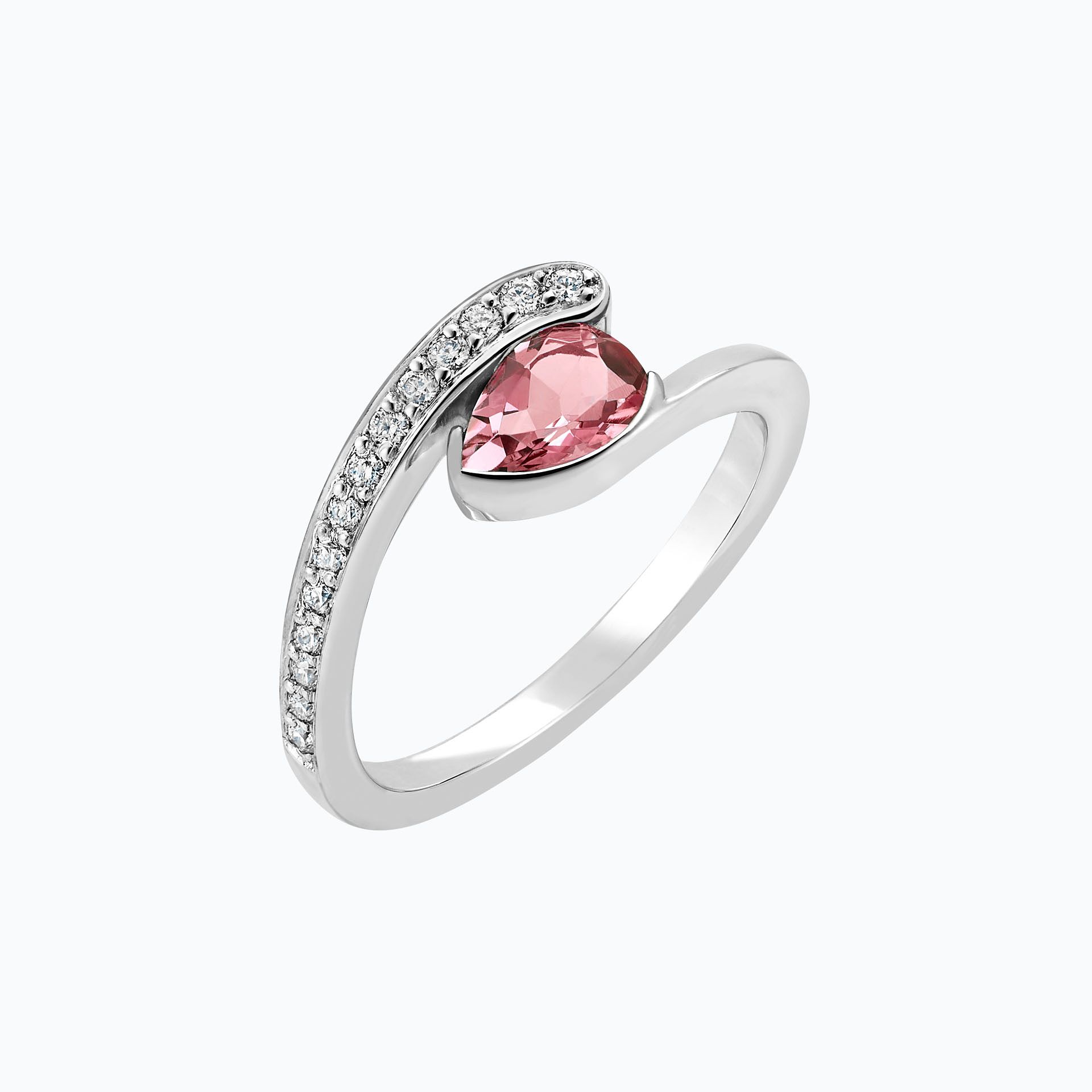 Solitaire Pavé Starlight Tourmaline