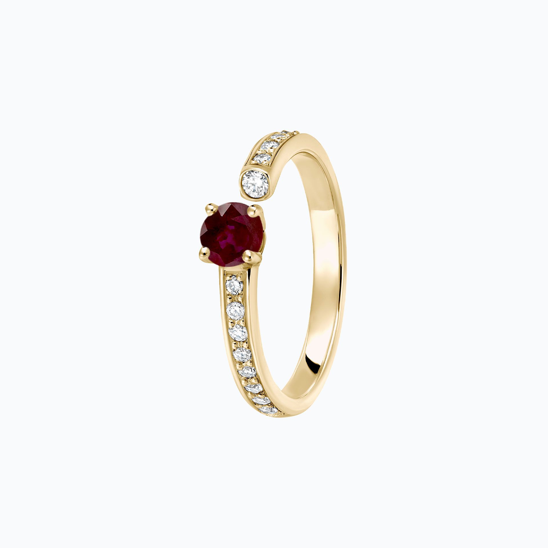 Solitaire Pavé Syracuse Rubis