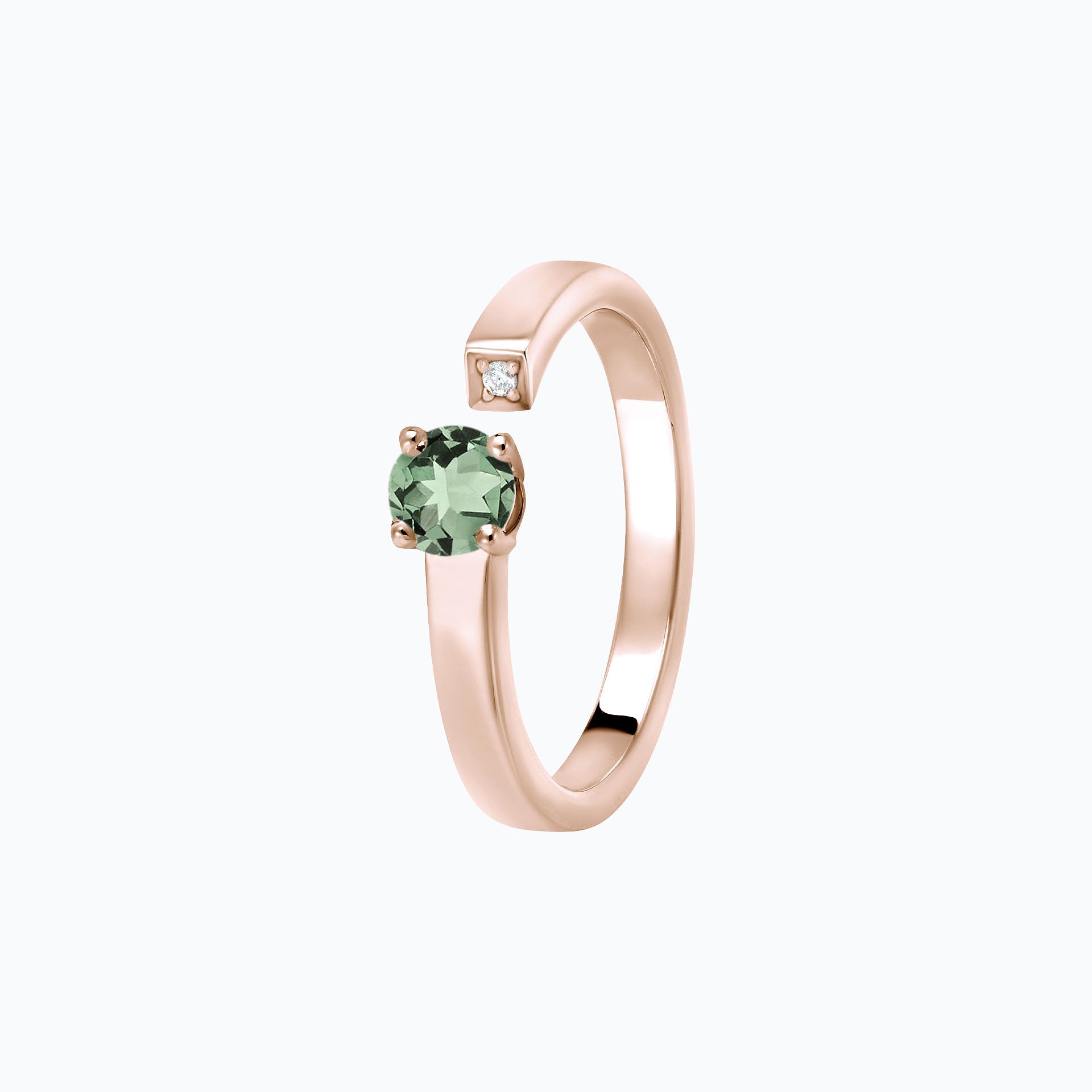 Solitaire Syracuse Saphir Vert