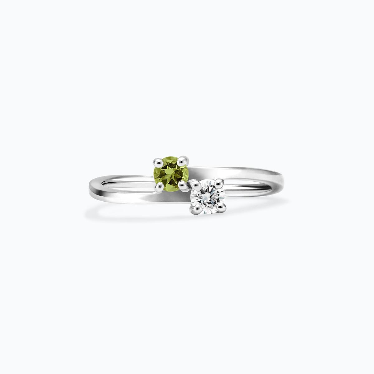 Solitaire Yoko et John Péridot 3.5 mm