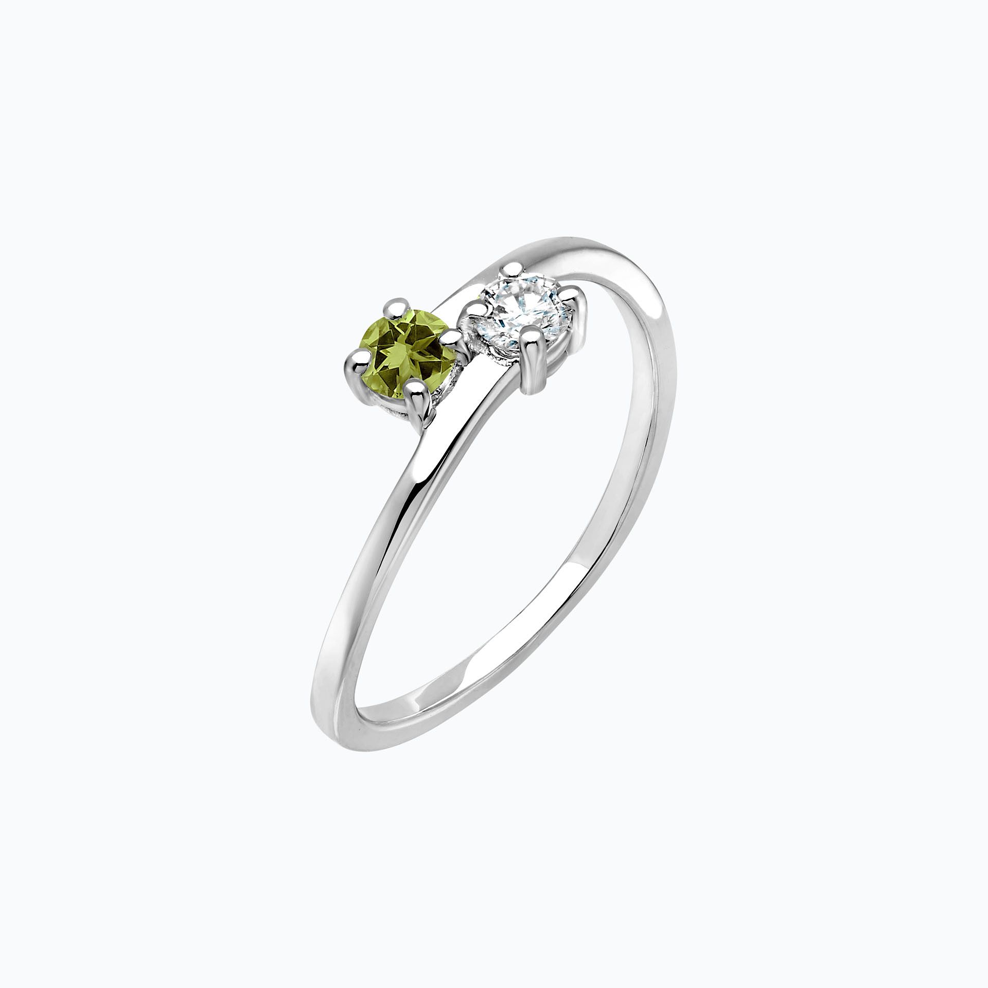 Solitaire Yoko et John Péridot 3.5 mm