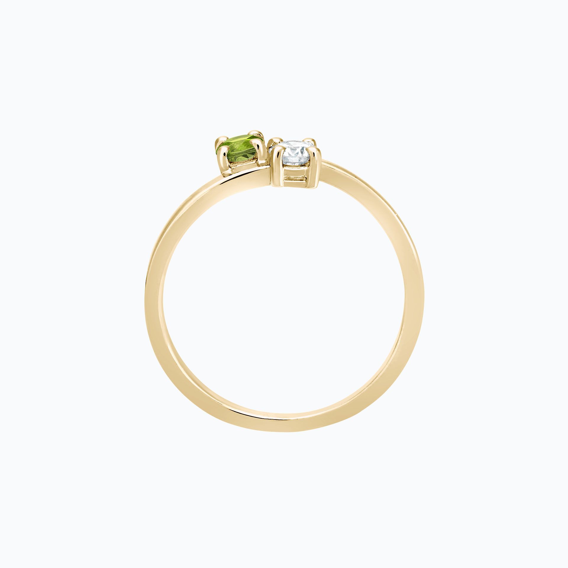 Solitaire Yoko et John Péridot 3.5 mm