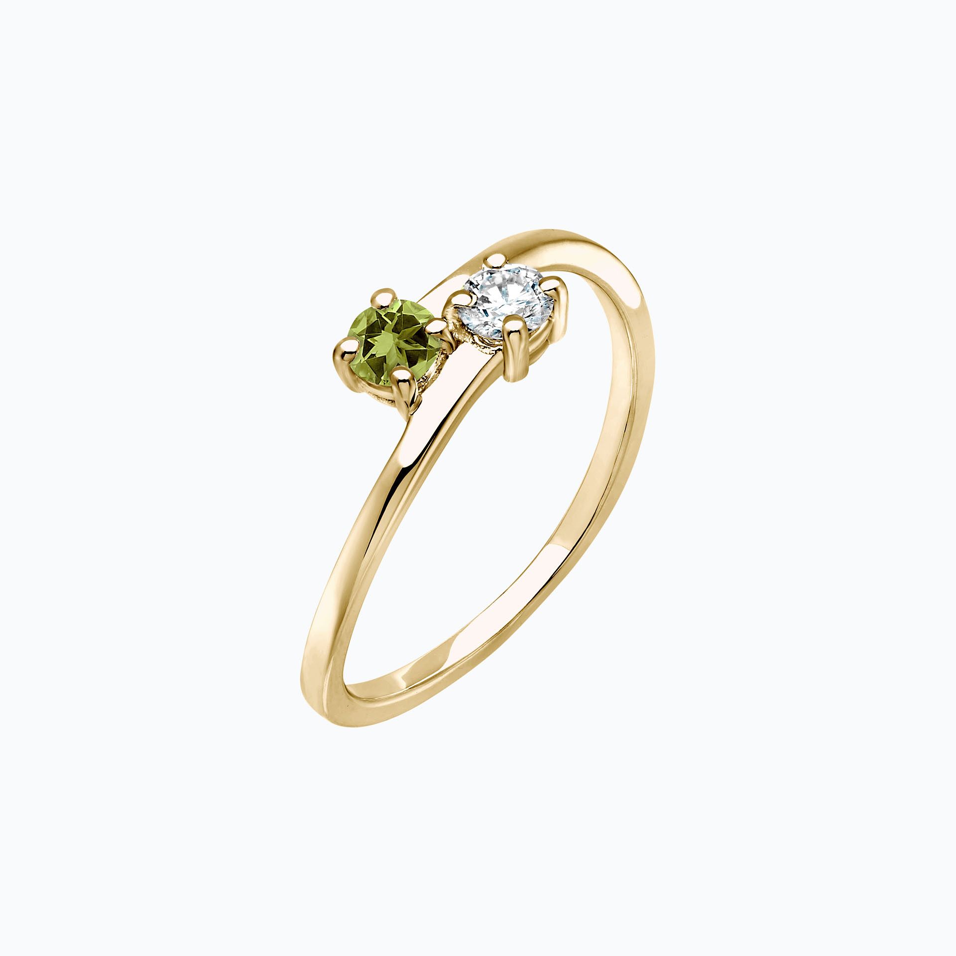 Solitaire Yoko et John Péridot 3.5 mm