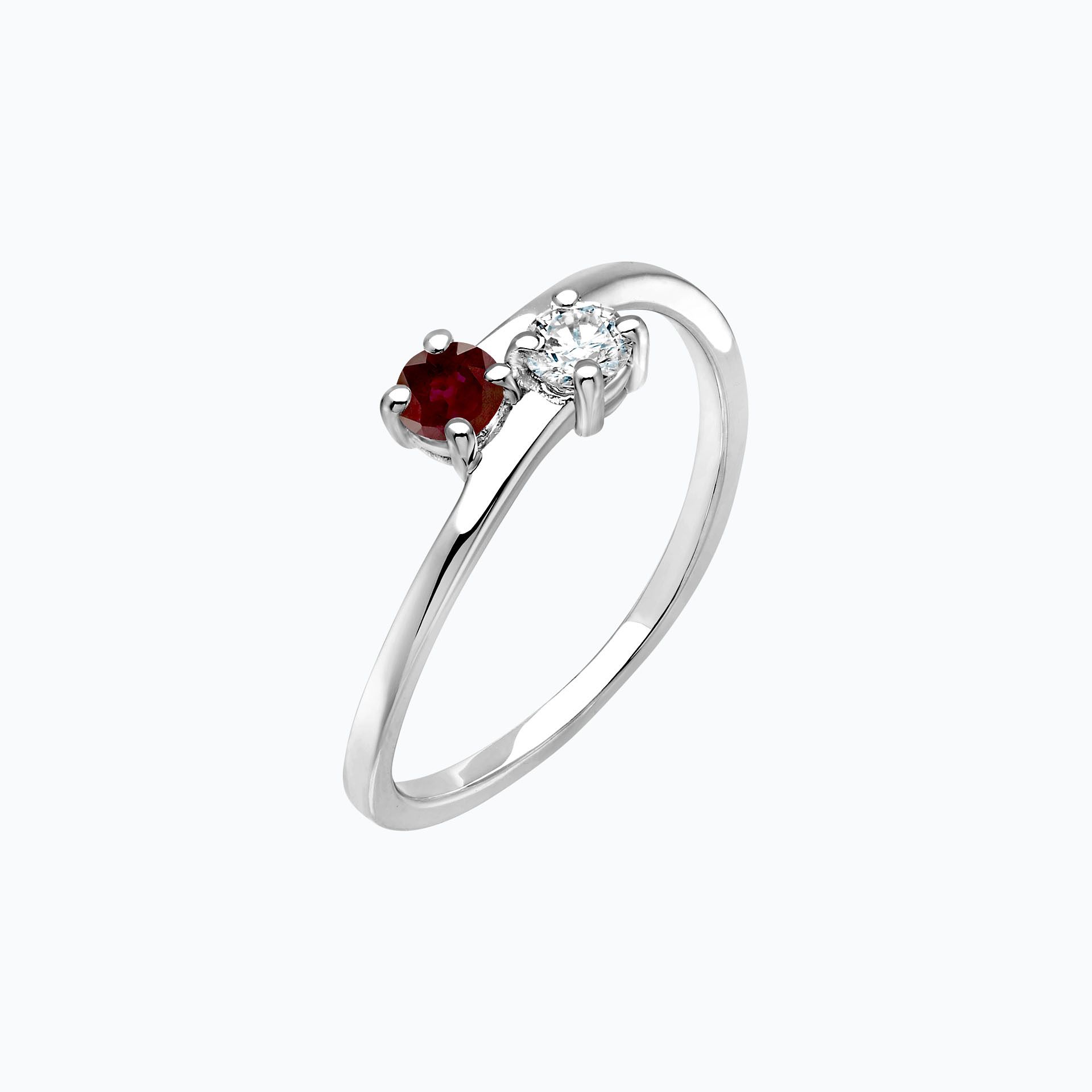 Solitaire Yoko et John Rubis 3.5 mm