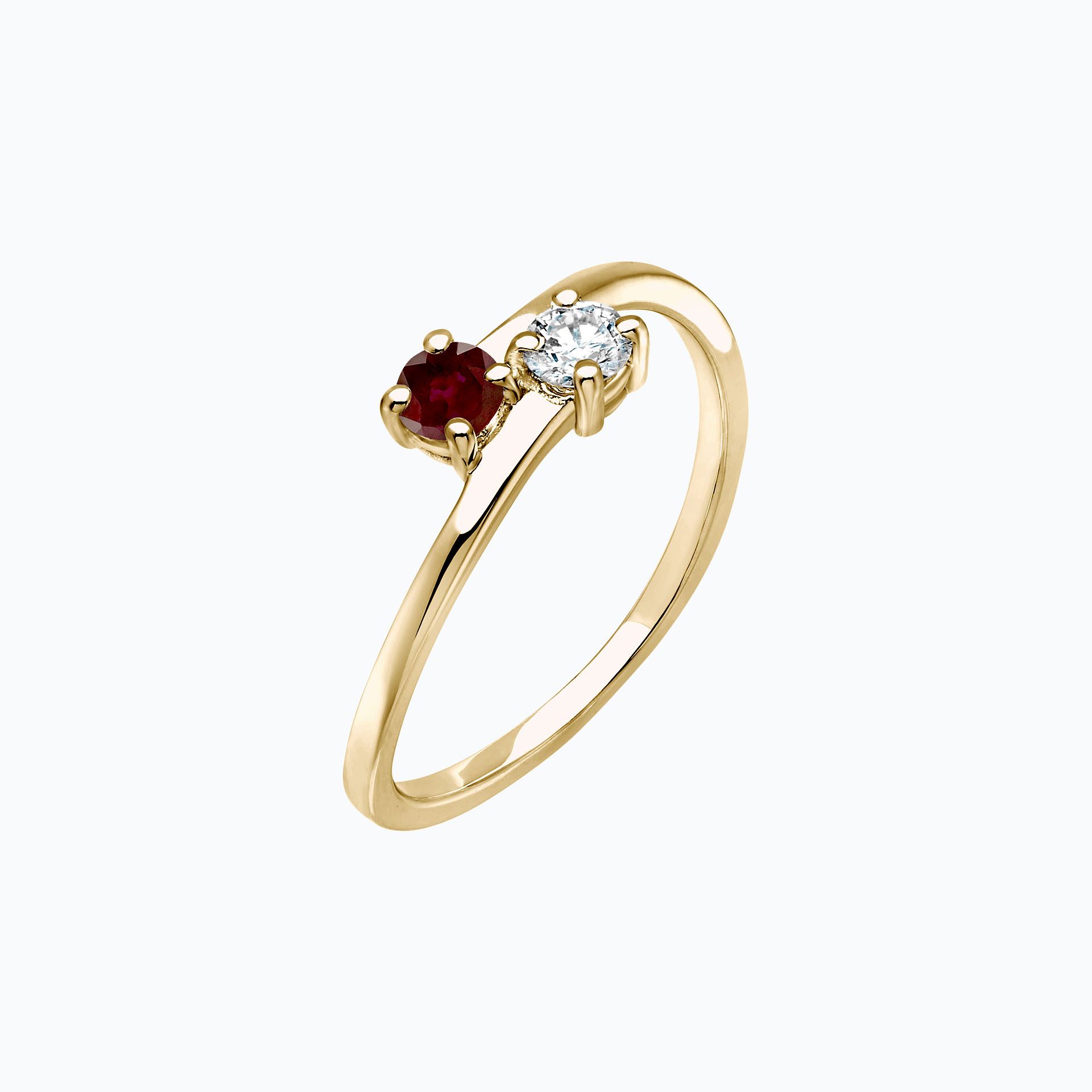 Solitaire Yoko et John Rubis 3.5 mm