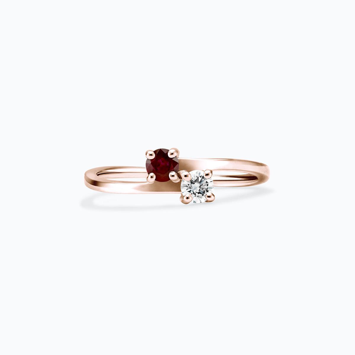 Solitaire Yoko et John Rubis 3.5 mm