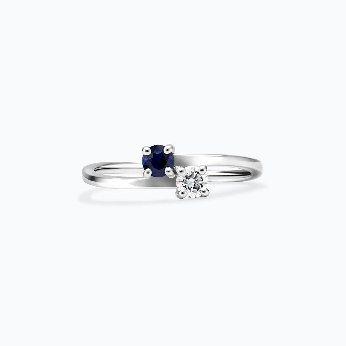 Solitaire Yoko et John Saphir 3.5 mm