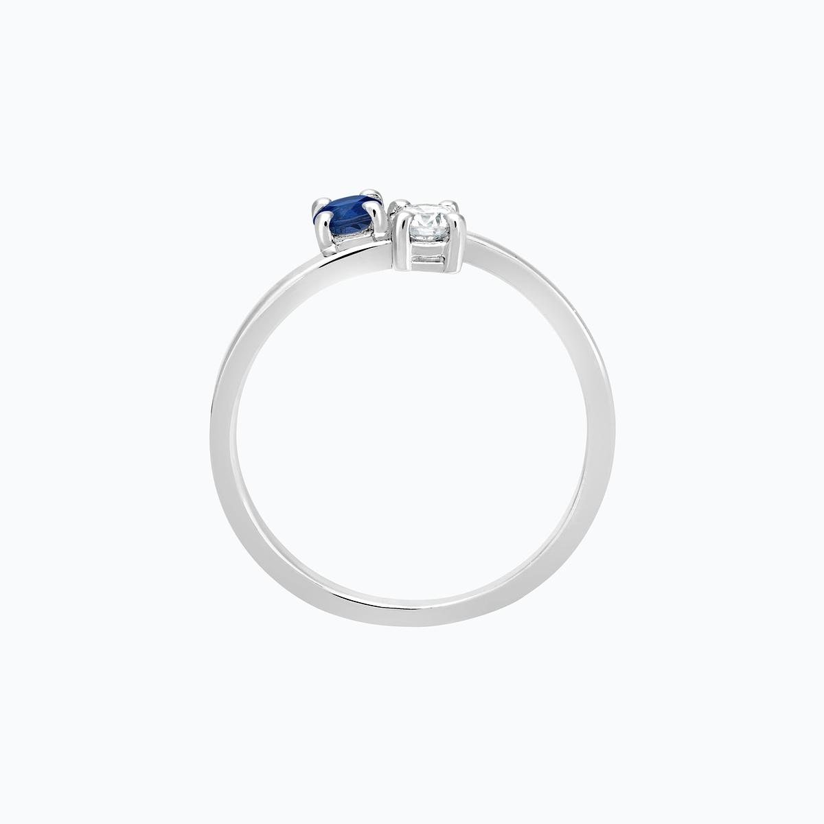 Solitaire Yoko et John Saphir 3.5 mm