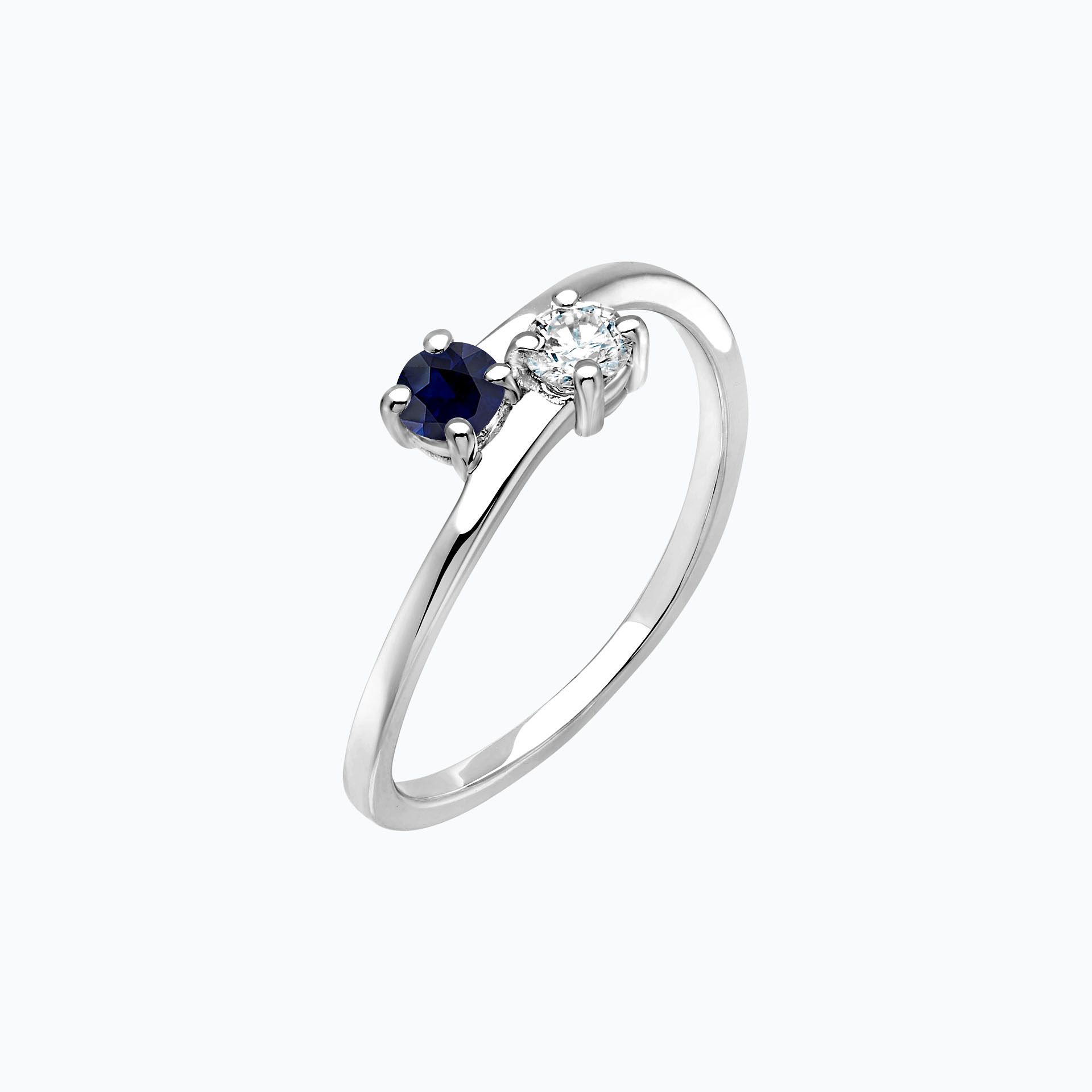 Solitaire Yoko et John Saphir 3.5 mm