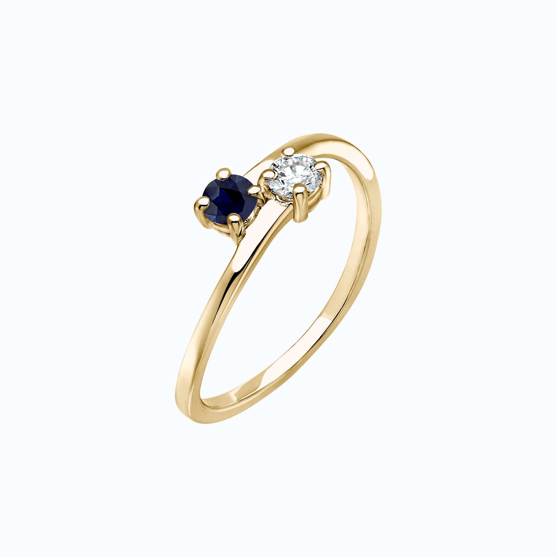 Solitaire Yoko et John Saphir 3.5 mm