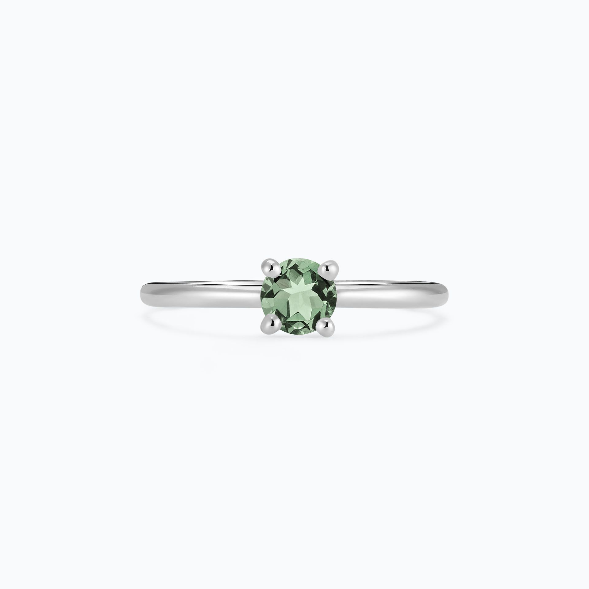 Solitaire Séléné Saphir Vert 4.5 mm