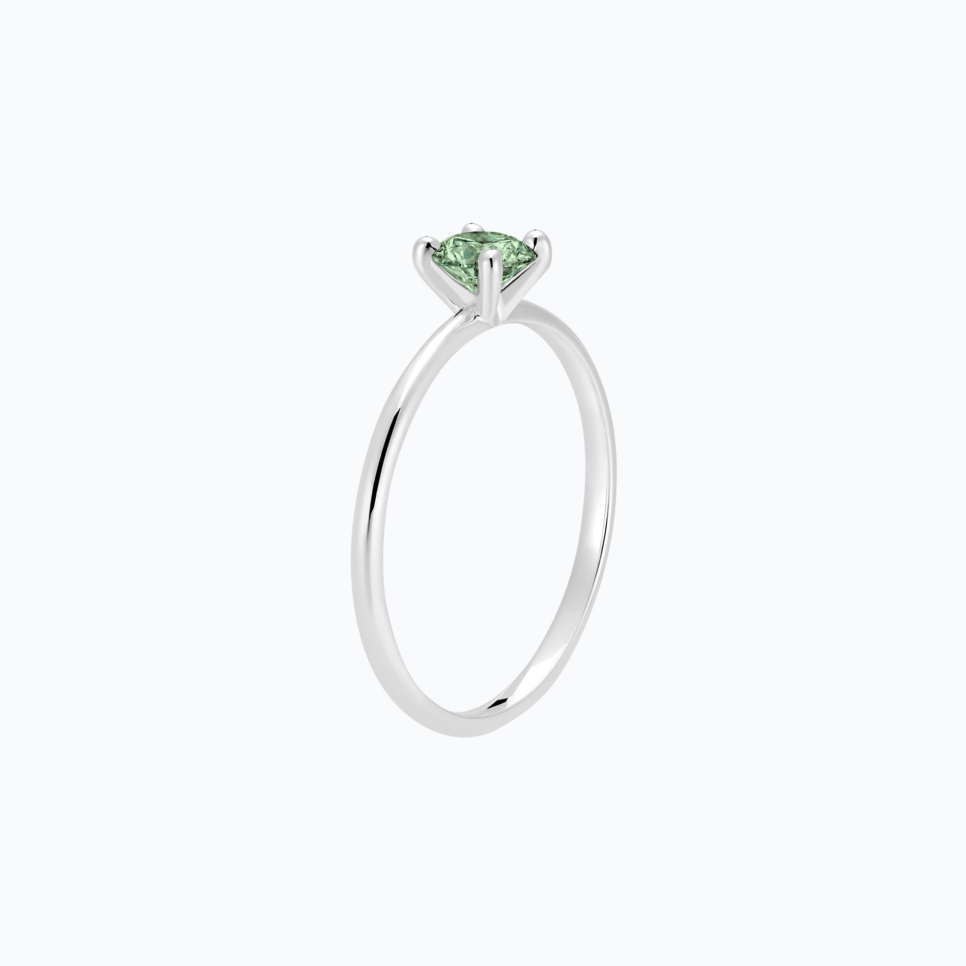 Solitaire Séléné Saphir Vert 4.5 mm