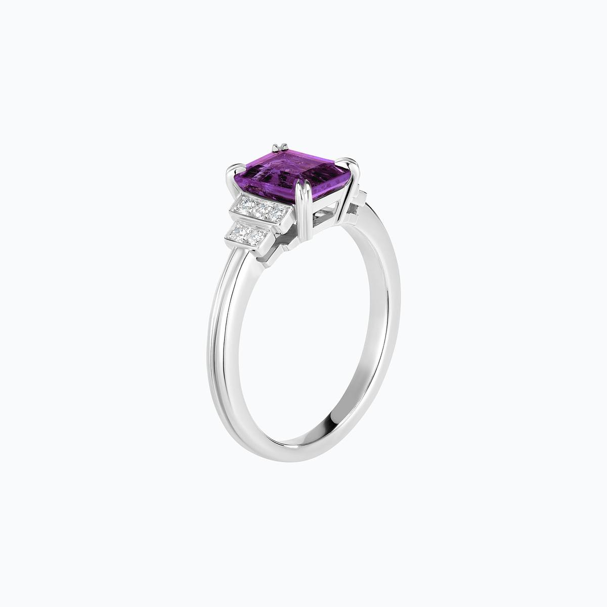 Solitaire Eileen Améthyste 8 x 6 mm