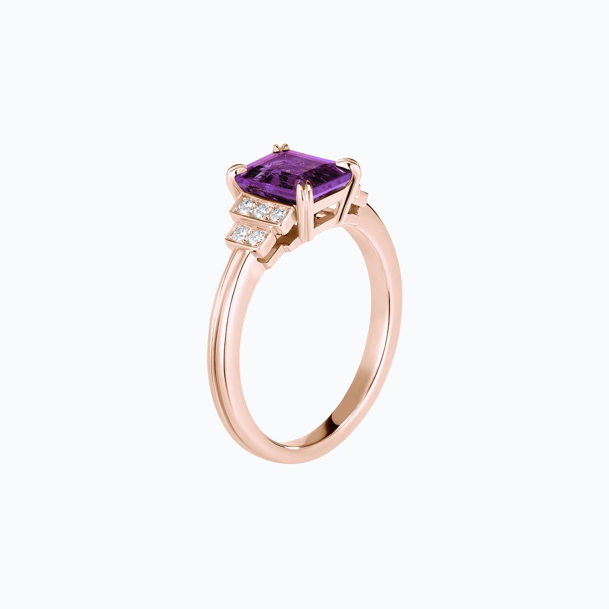 Solitaire Eileen Améthyste 8 x 6 mm