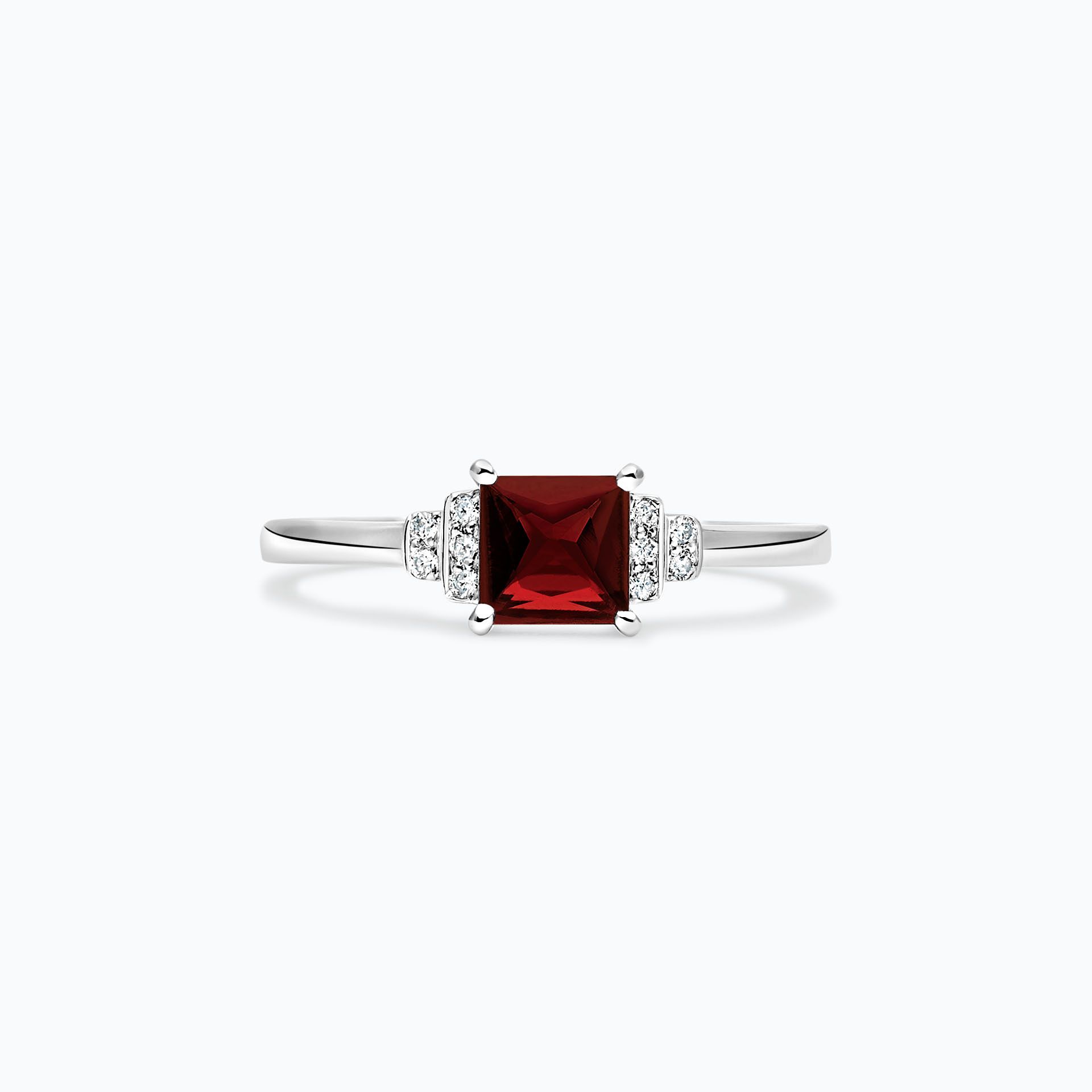 Solitaire Shirley Grenat 5 x 5 mm