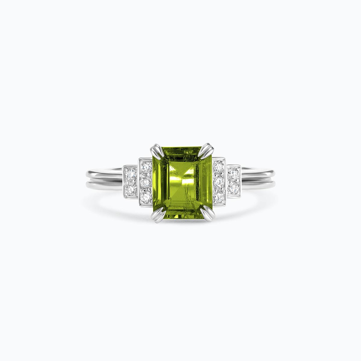 Solitaire Eileen Péridot 8 x 6 mm