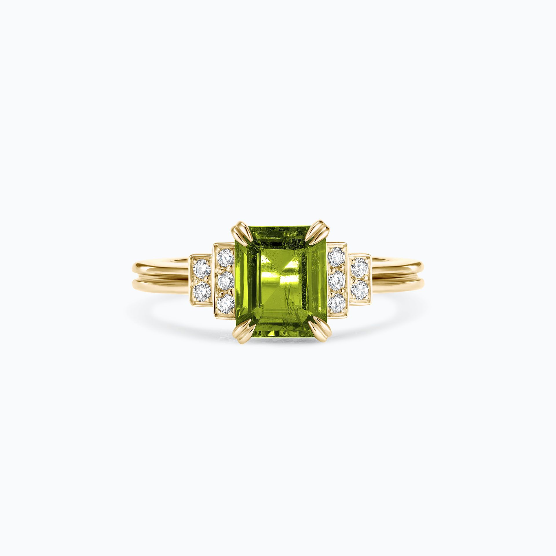 Solitaire Eileen Péridot 8 x 6 mm