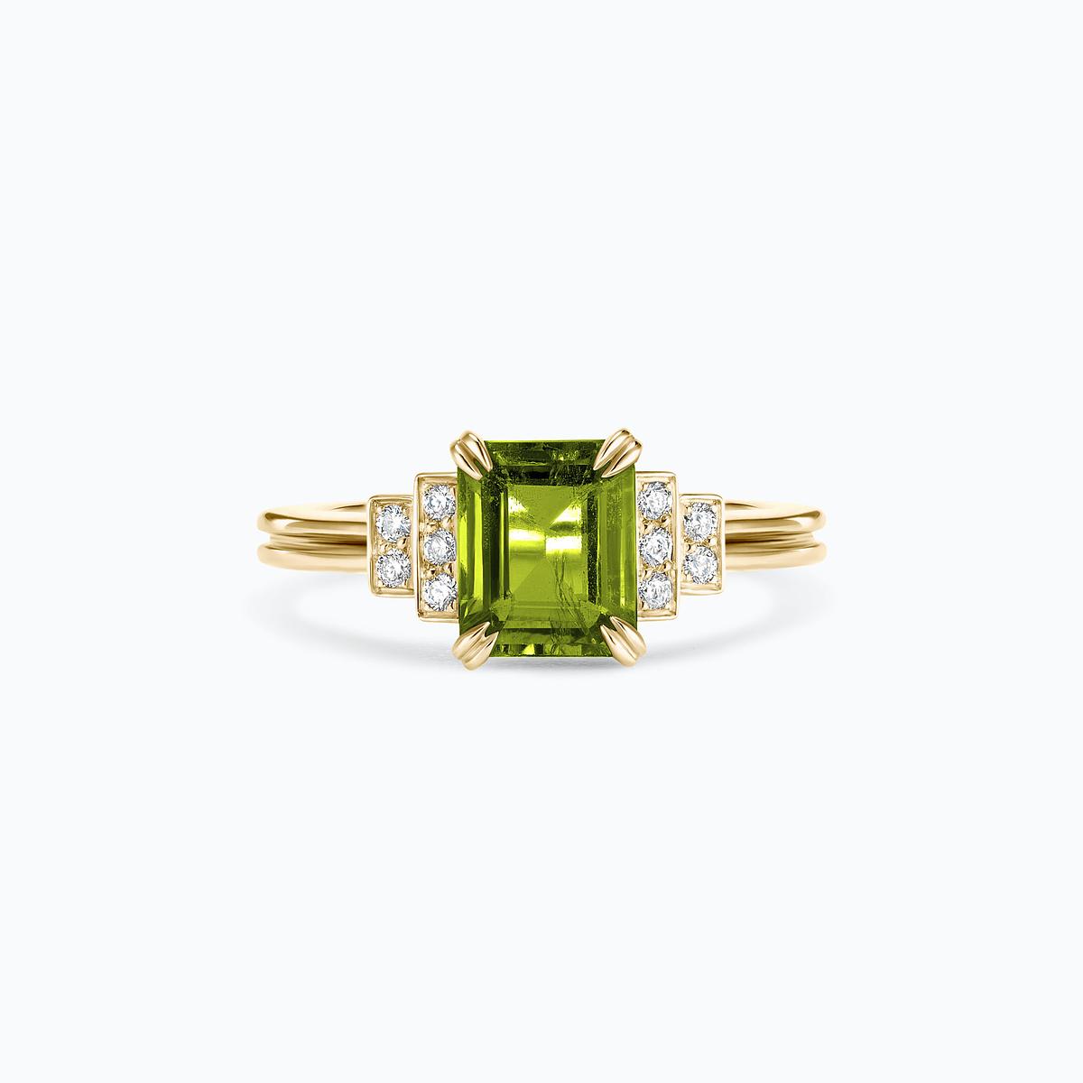 Solitaire Eileen Péridot 8 x 6 mm