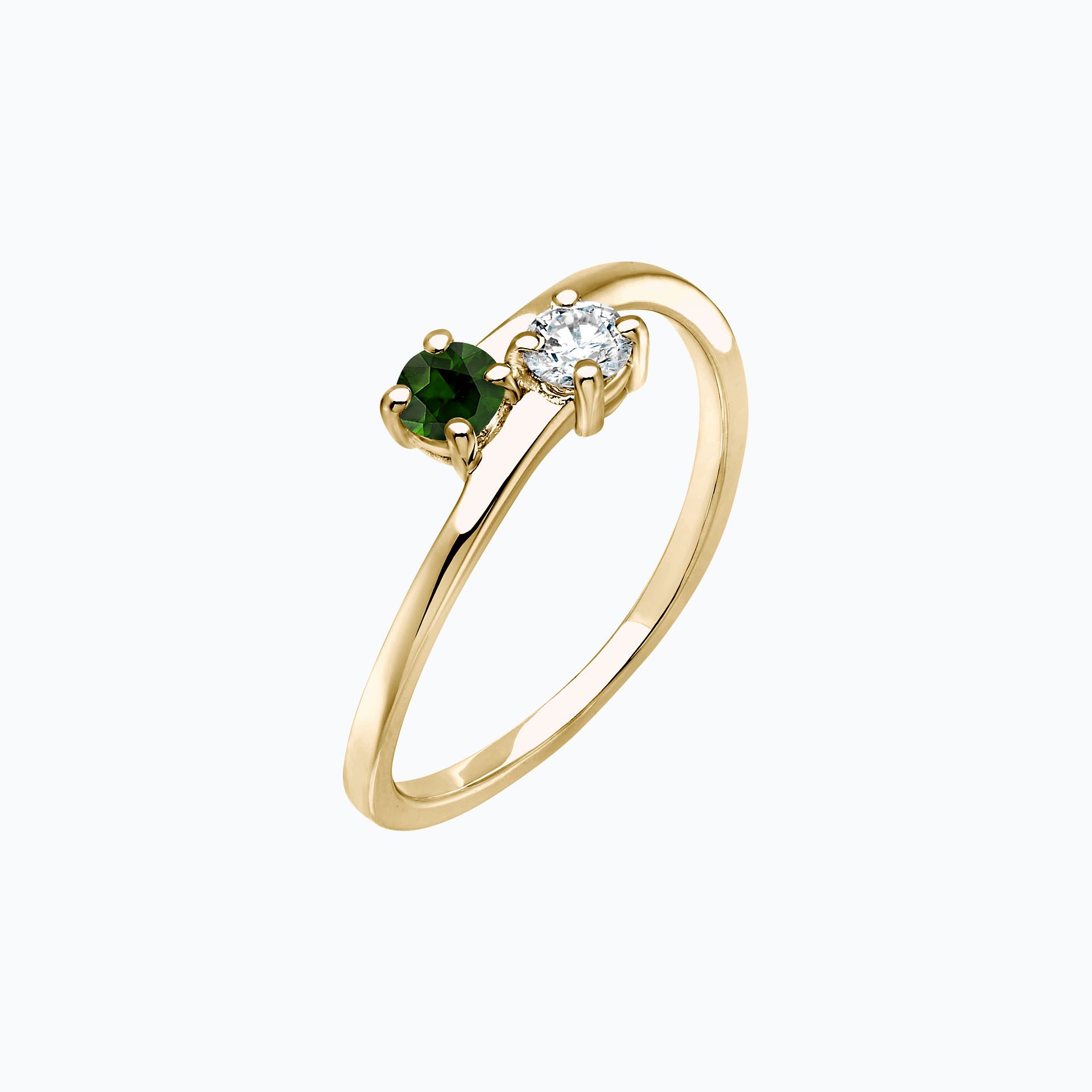 Solitaire Yoko et John Tsavorite 3.5 mm