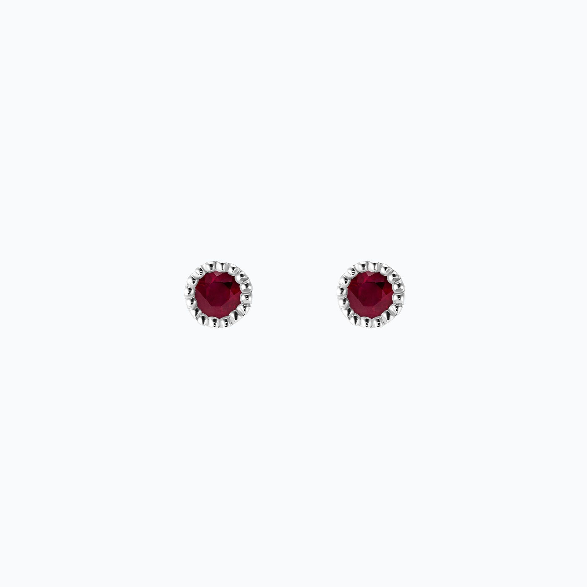 Boucles Faustine Rubis