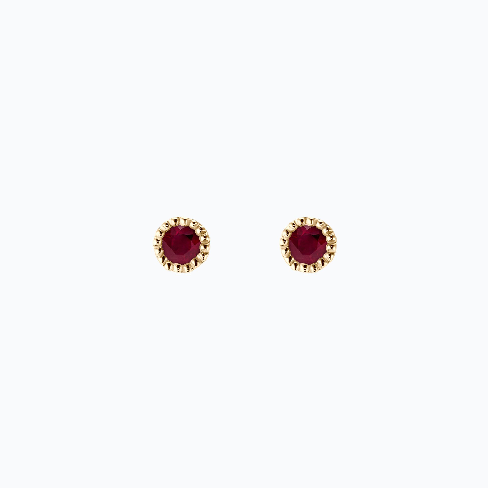 Boucles Faustine Rubis