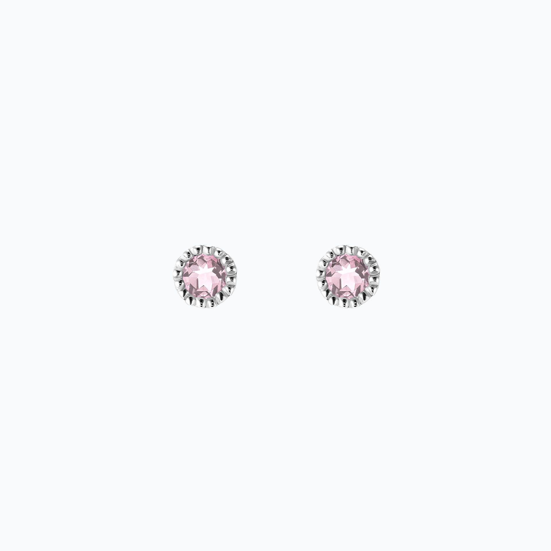Boucles Faustine Saphir Blanc de Rose