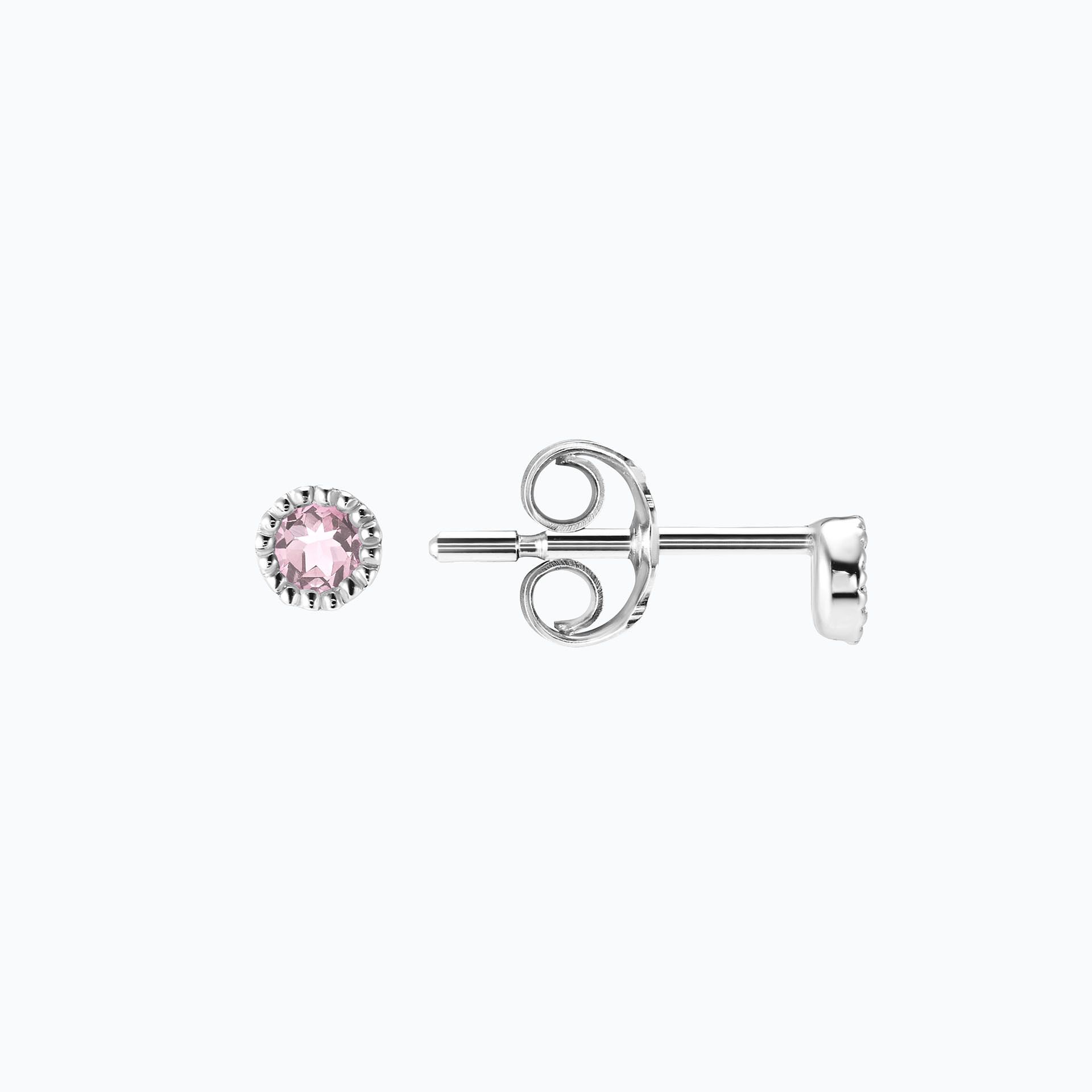Boucles Faustine Saphir Blanc de Rose