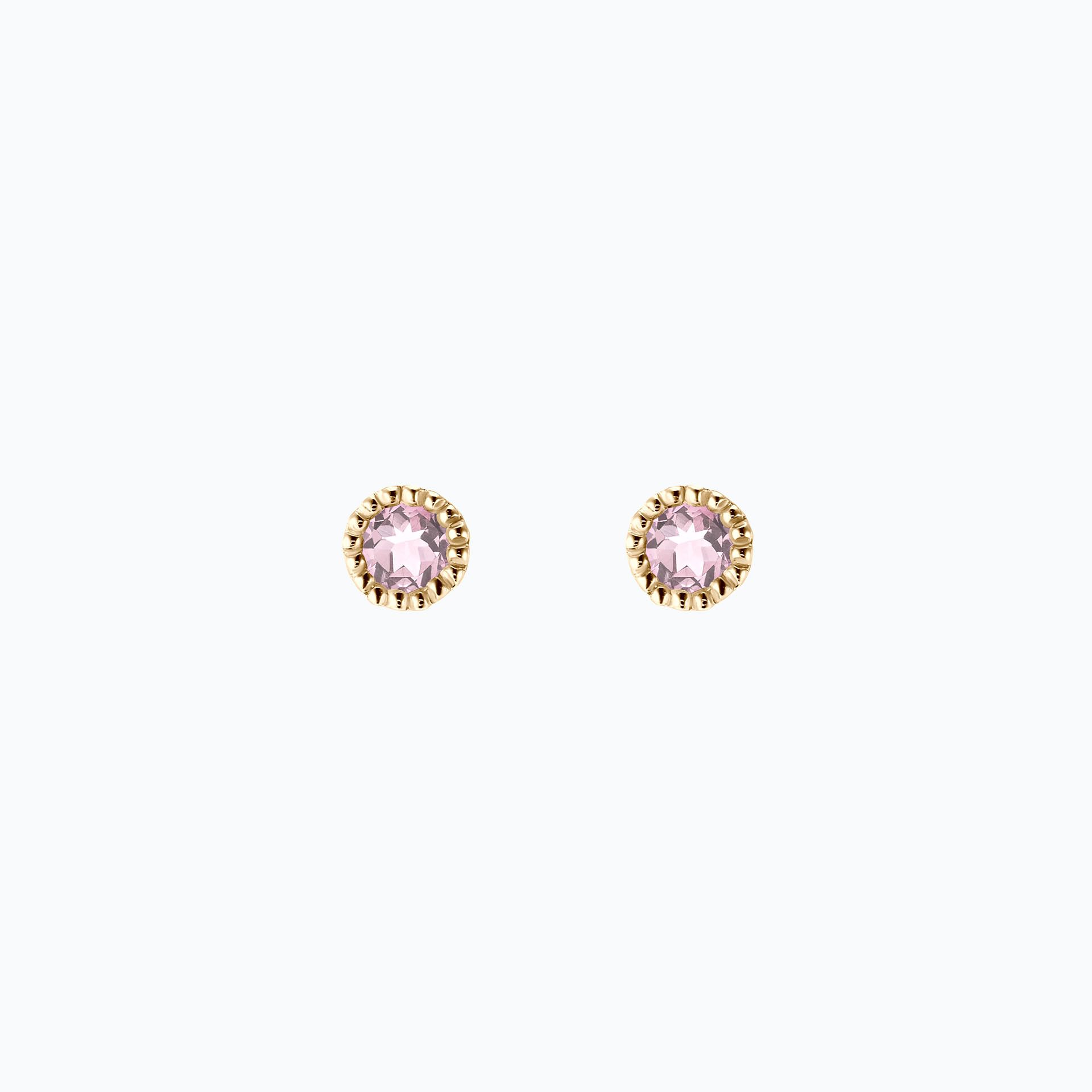 Boucles Faustine Saphir Blanc de Rose