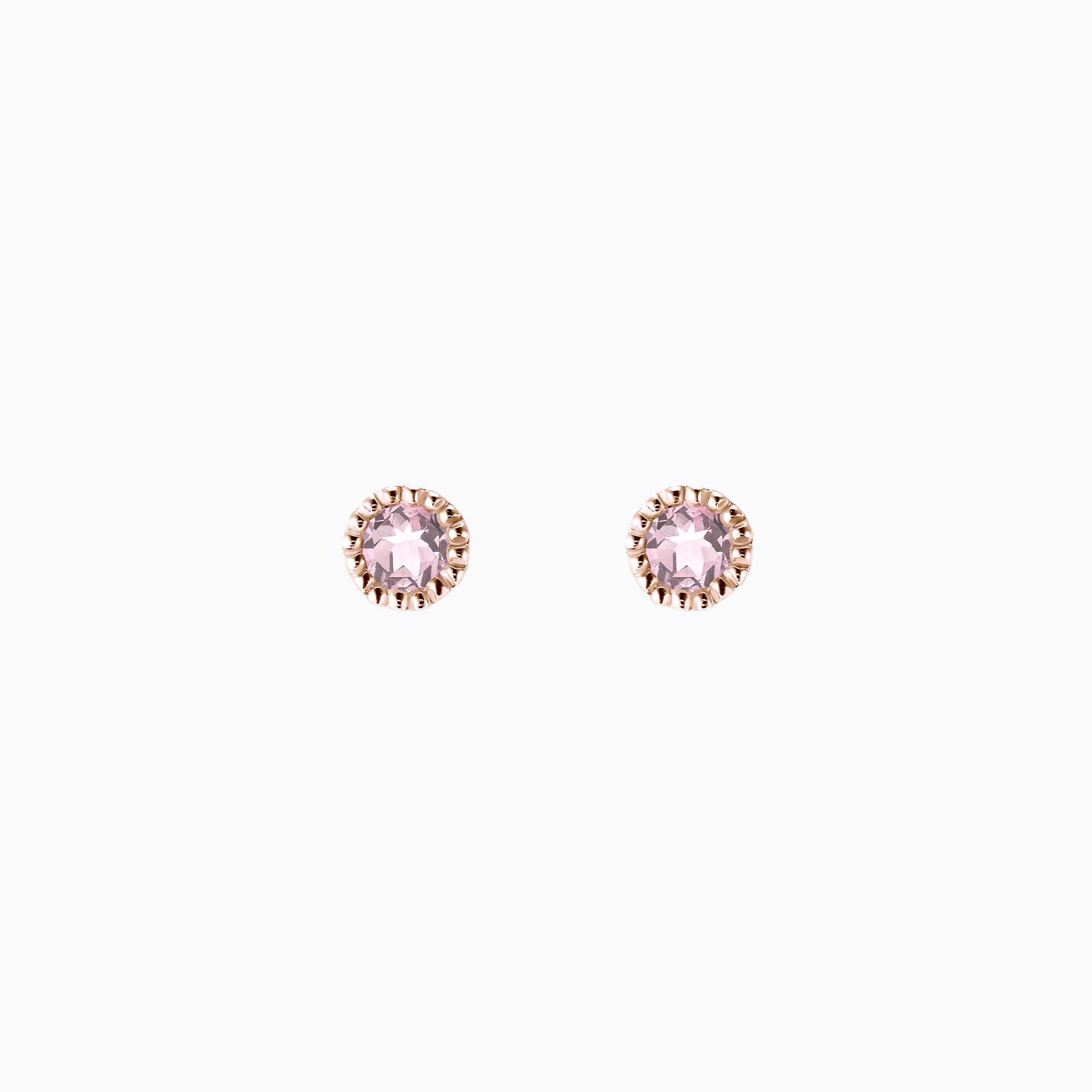 Boucles Faustine Saphir Blanc de Rose
