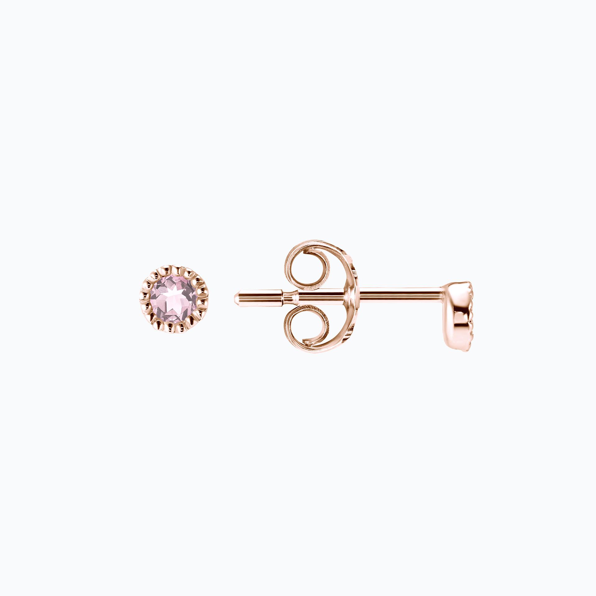 Boucles Faustine Saphir Blanc de Rose