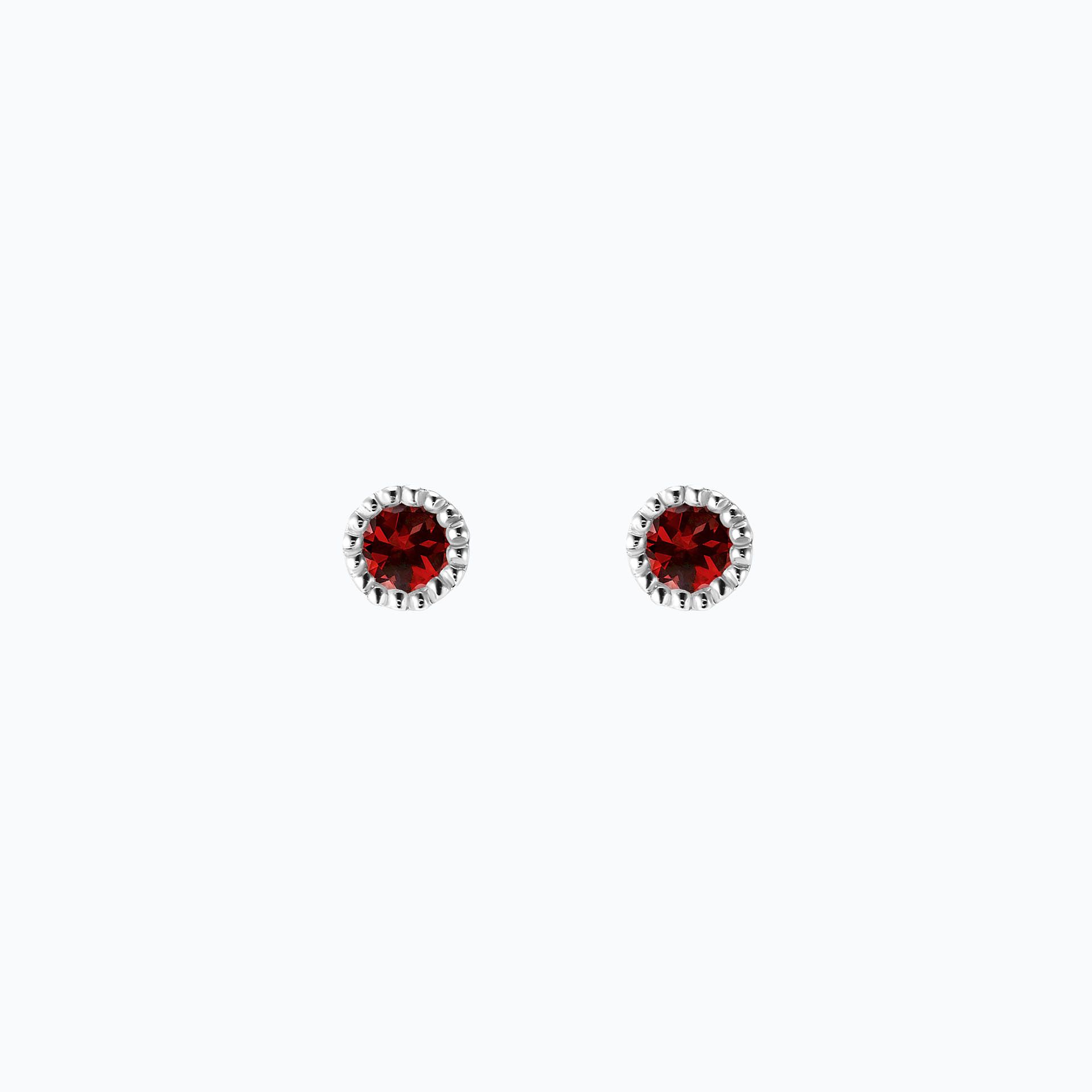 Boucles Faustine Saphir Rouge