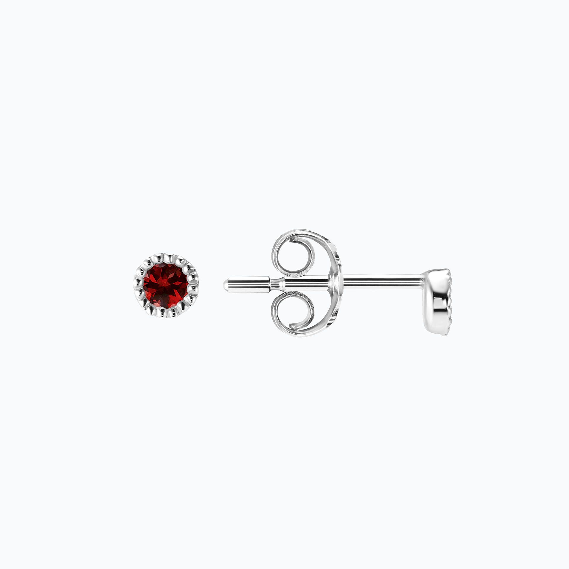 Boucles Faustine Saphir Rouge
