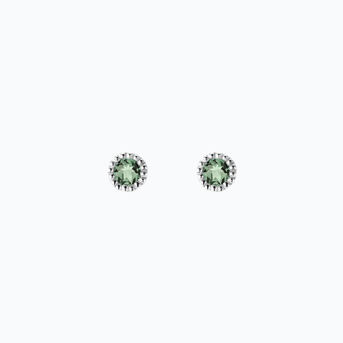 Boucles Faustine Saphir Vert
