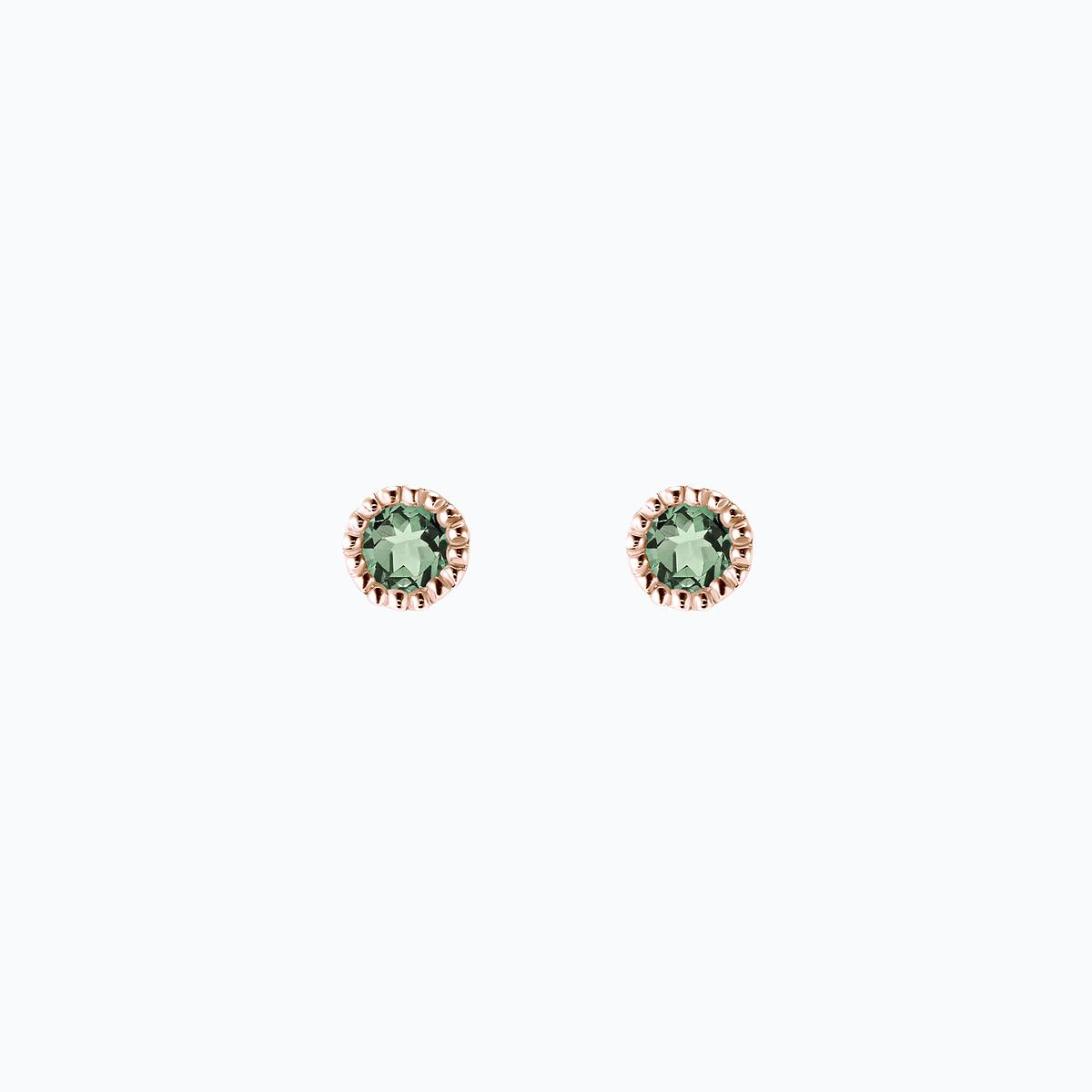 Boucles Faustine Saphir Vert