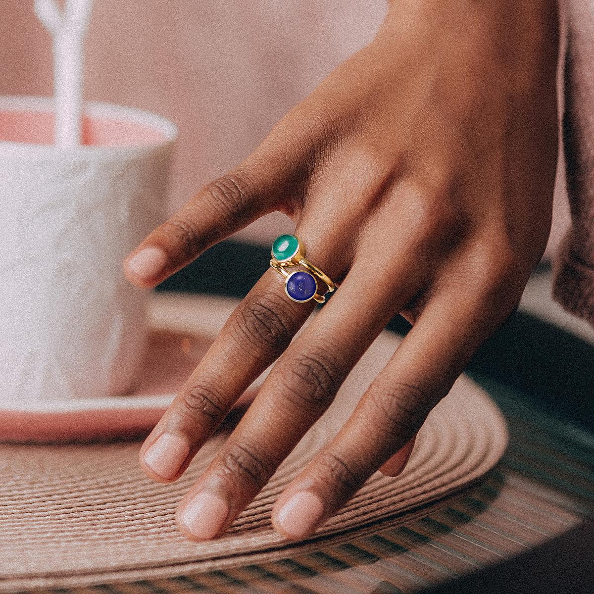 Bague Paradis Ronde Lapis-Lazuli
